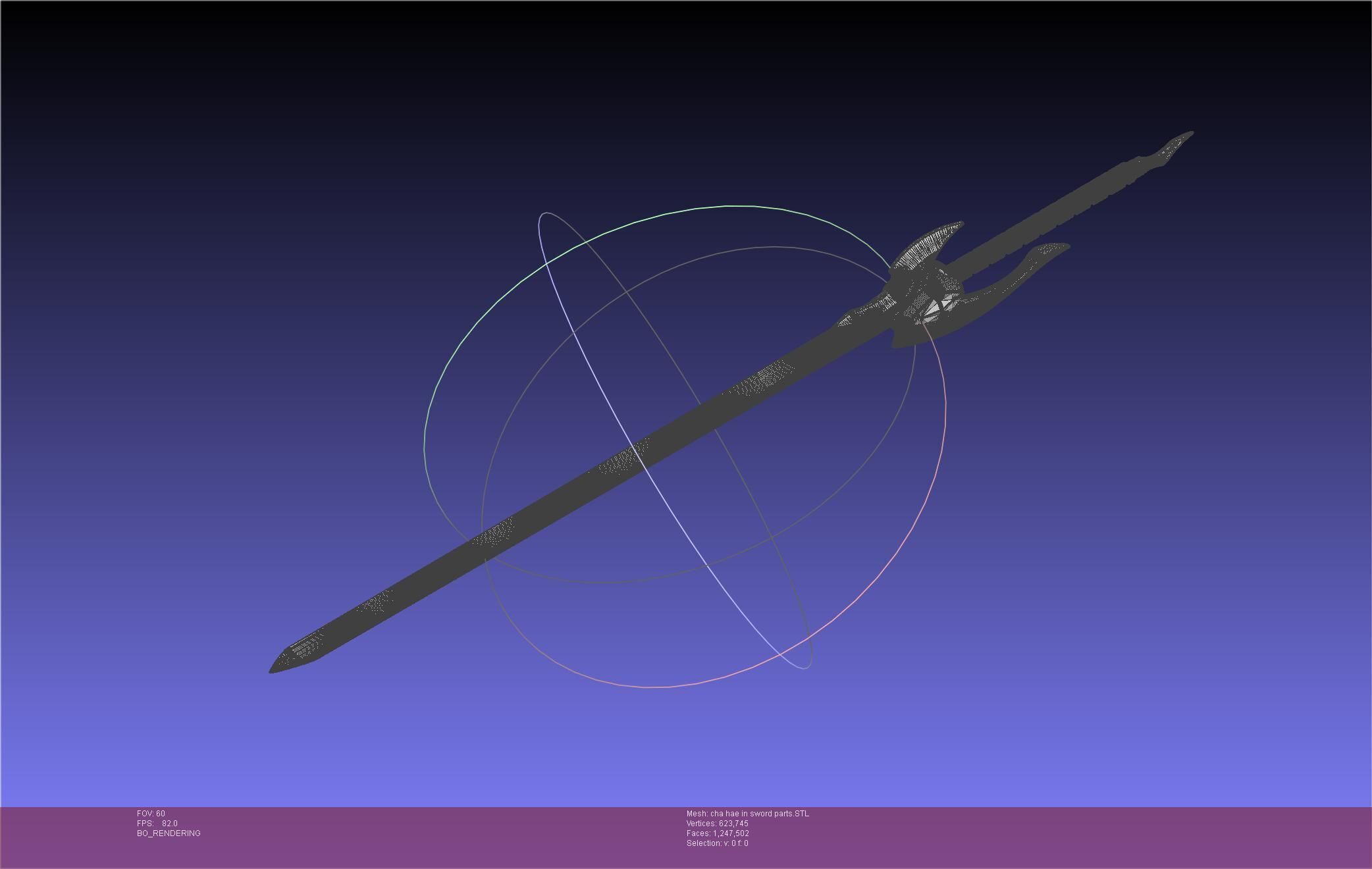 Solo Leveling Cha Hae-In Sword Anime Version 3D print model_44