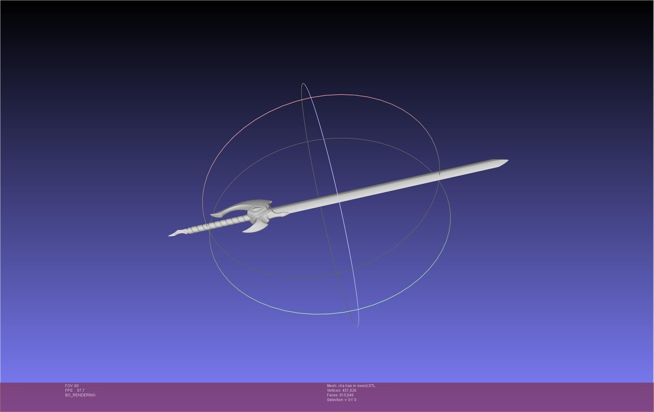 Solo Leveling Cha Hae-In Sword Anime Version 3D print model_2