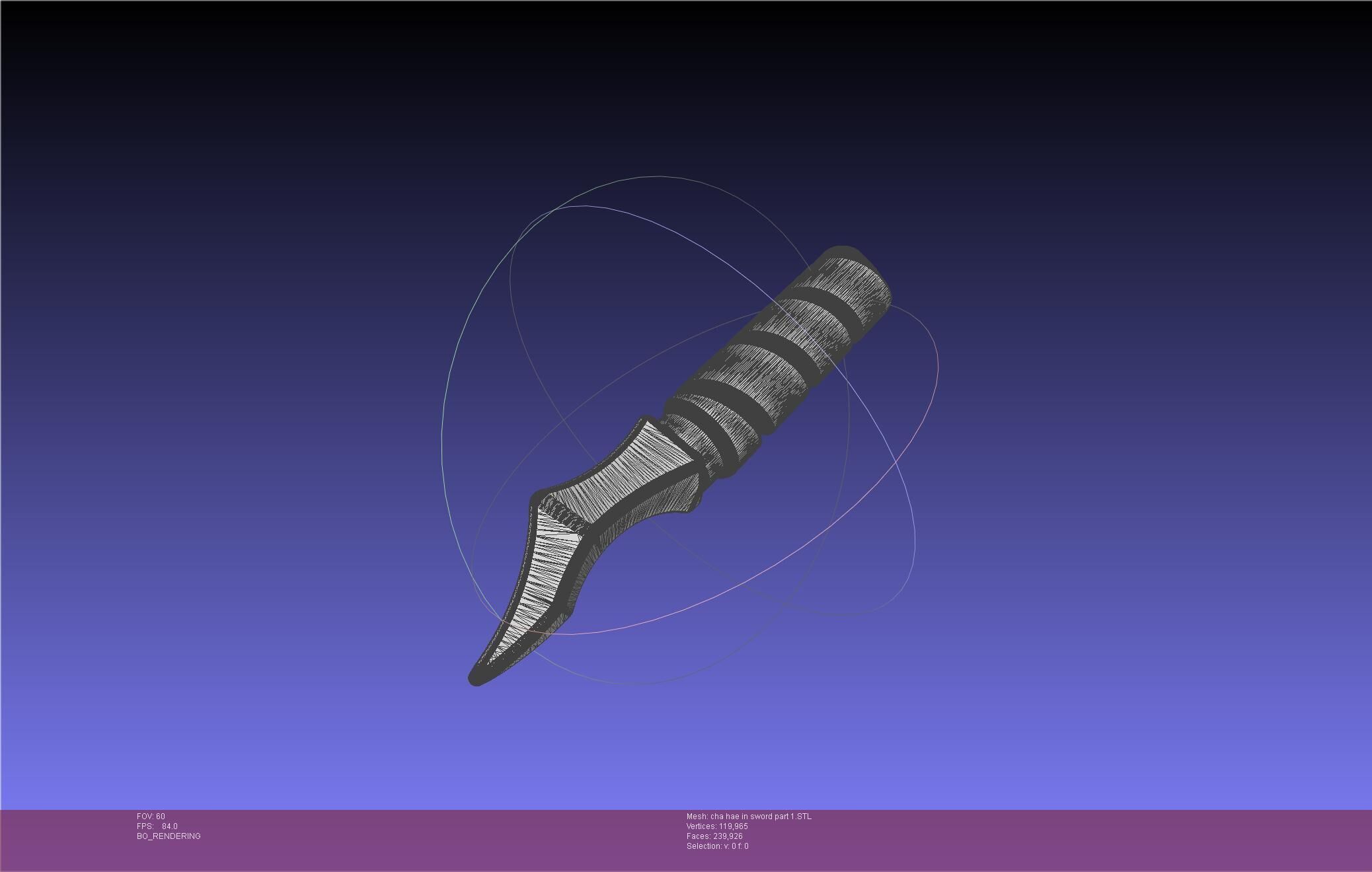 Solo Leveling Cha Hae-In Sword Anime Version 3D print model_54