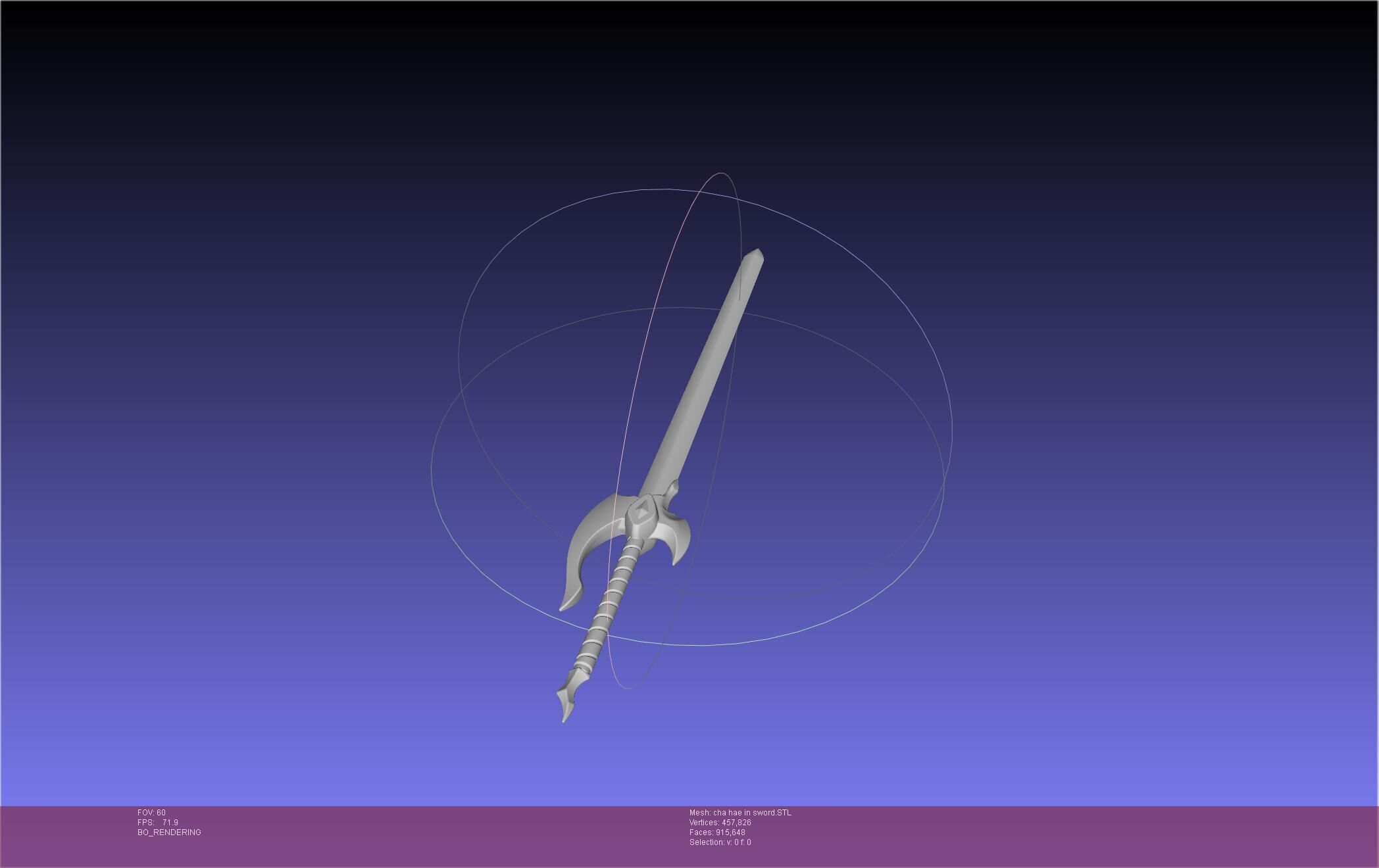 Solo Leveling Cha Hae-In Sword Anime Version 3D print model_4