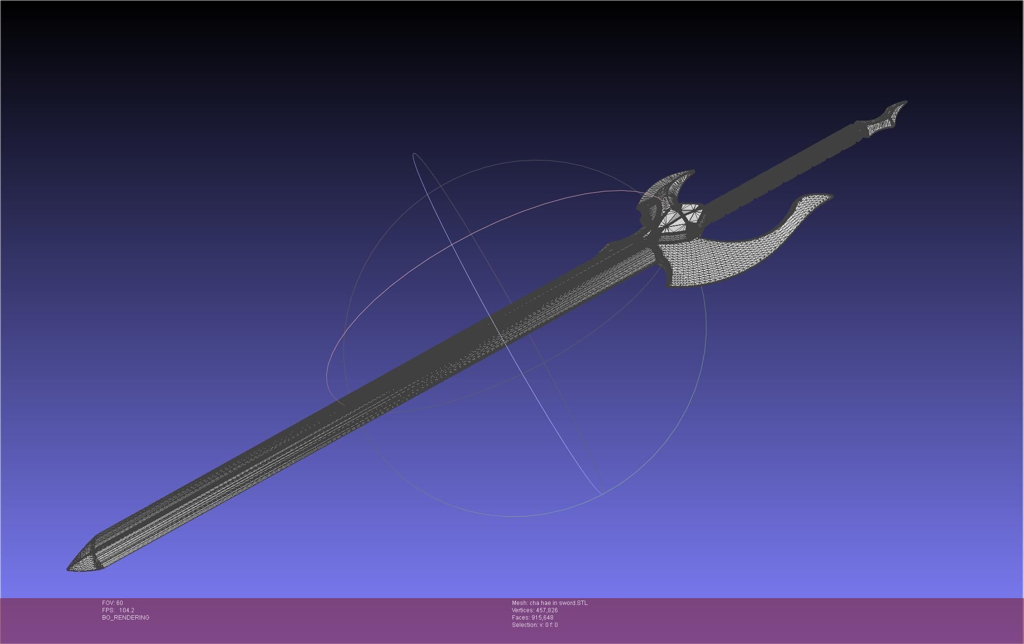 Solo Leveling Cha Hae-In Sword Anime Version 3D print model_27