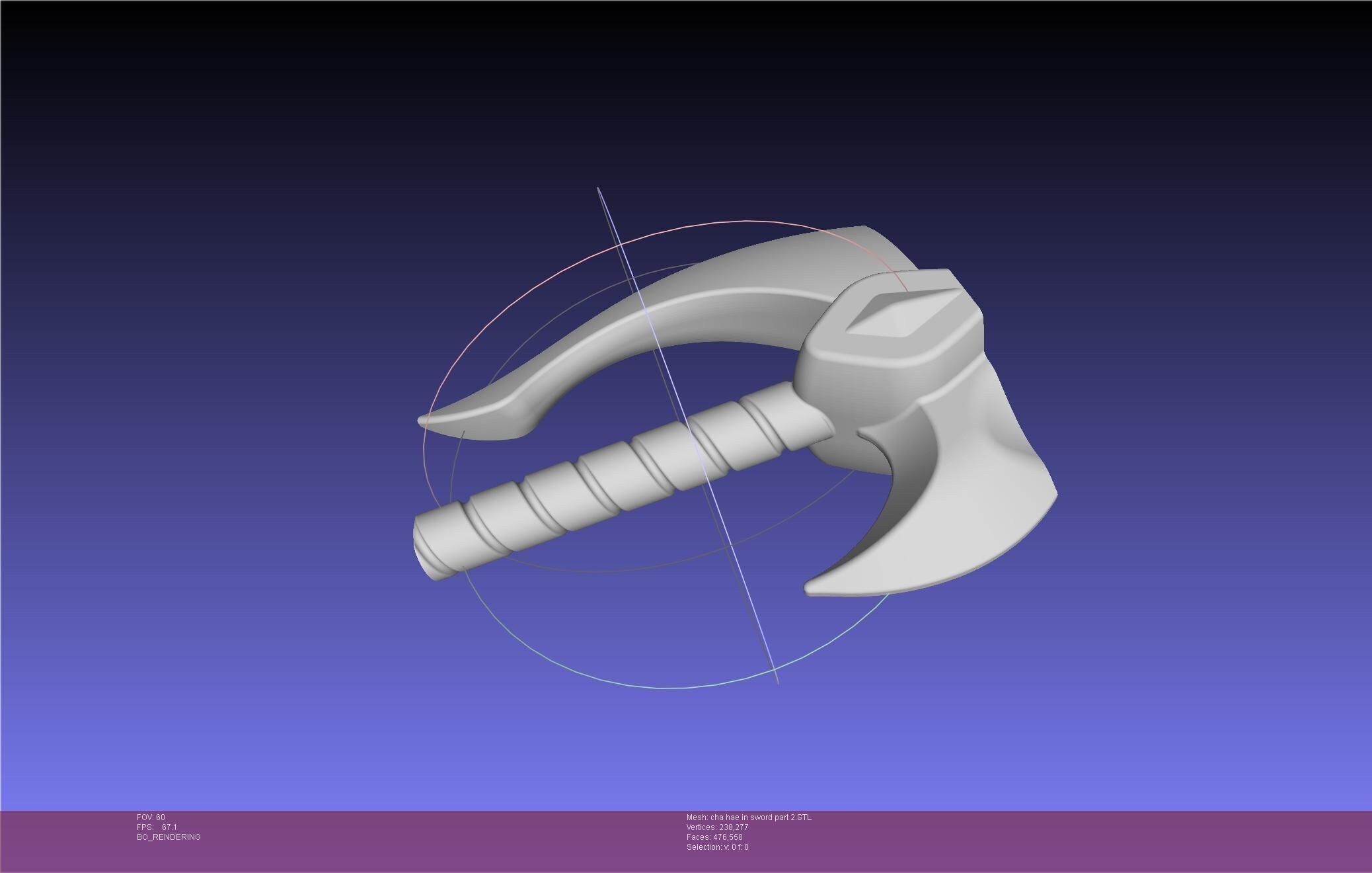 Solo Leveling Cha Hae-In Sword Anime Version 3D print model_57