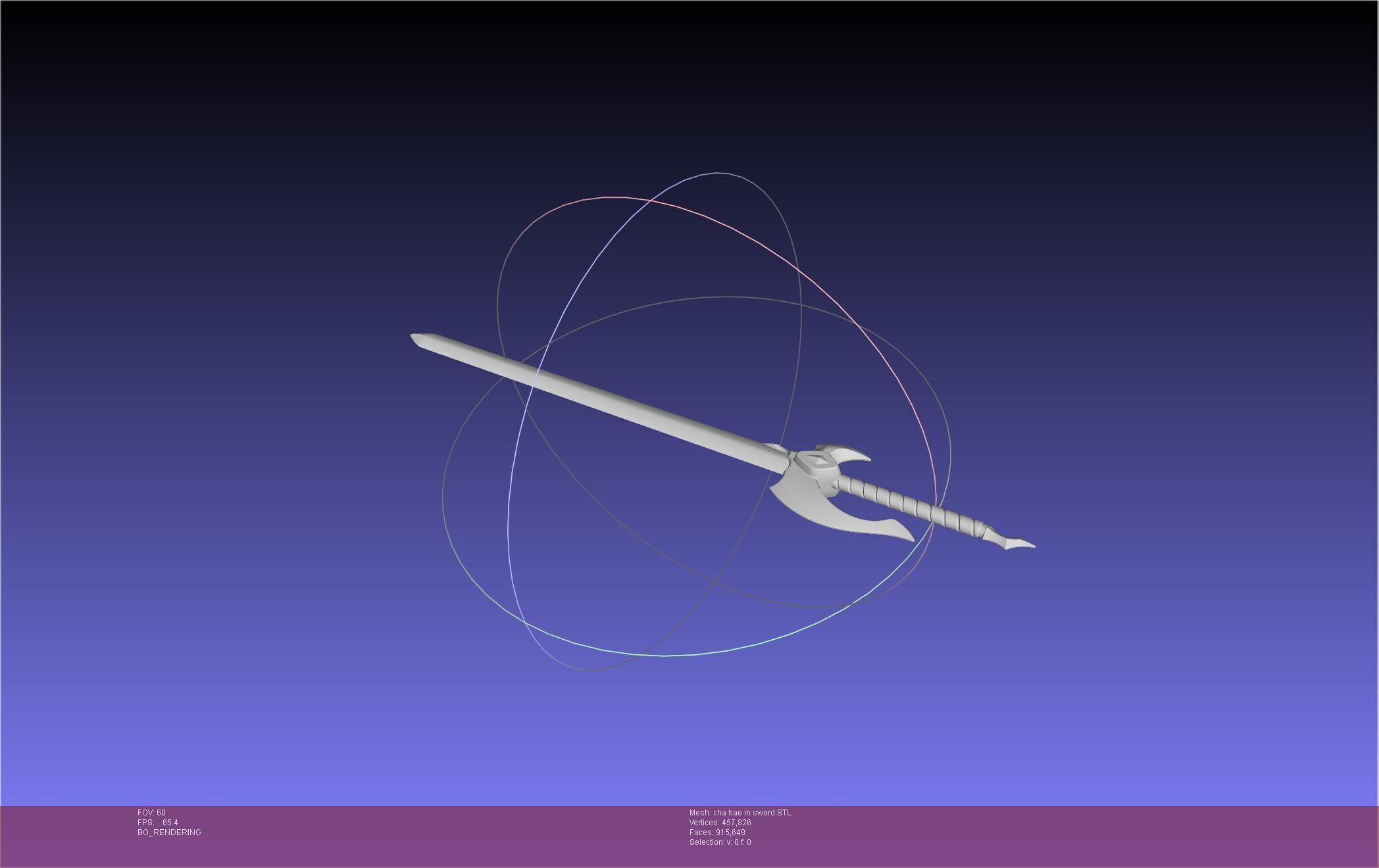 Solo Leveling Cha Hae-In Sword Anime Version 3D print model_6