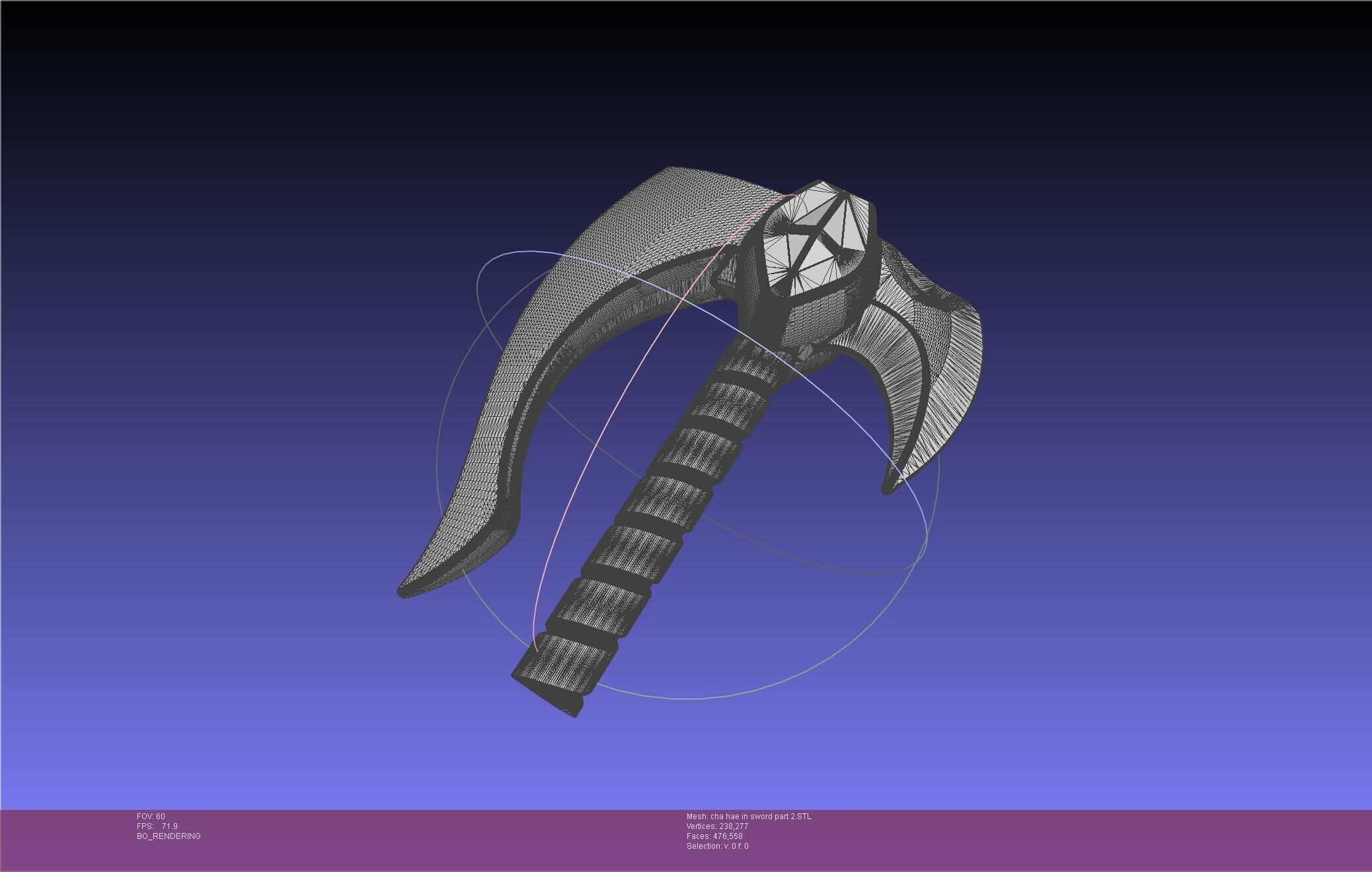 Solo Leveling Cha Hae-In Sword Anime Version 3D print model_62