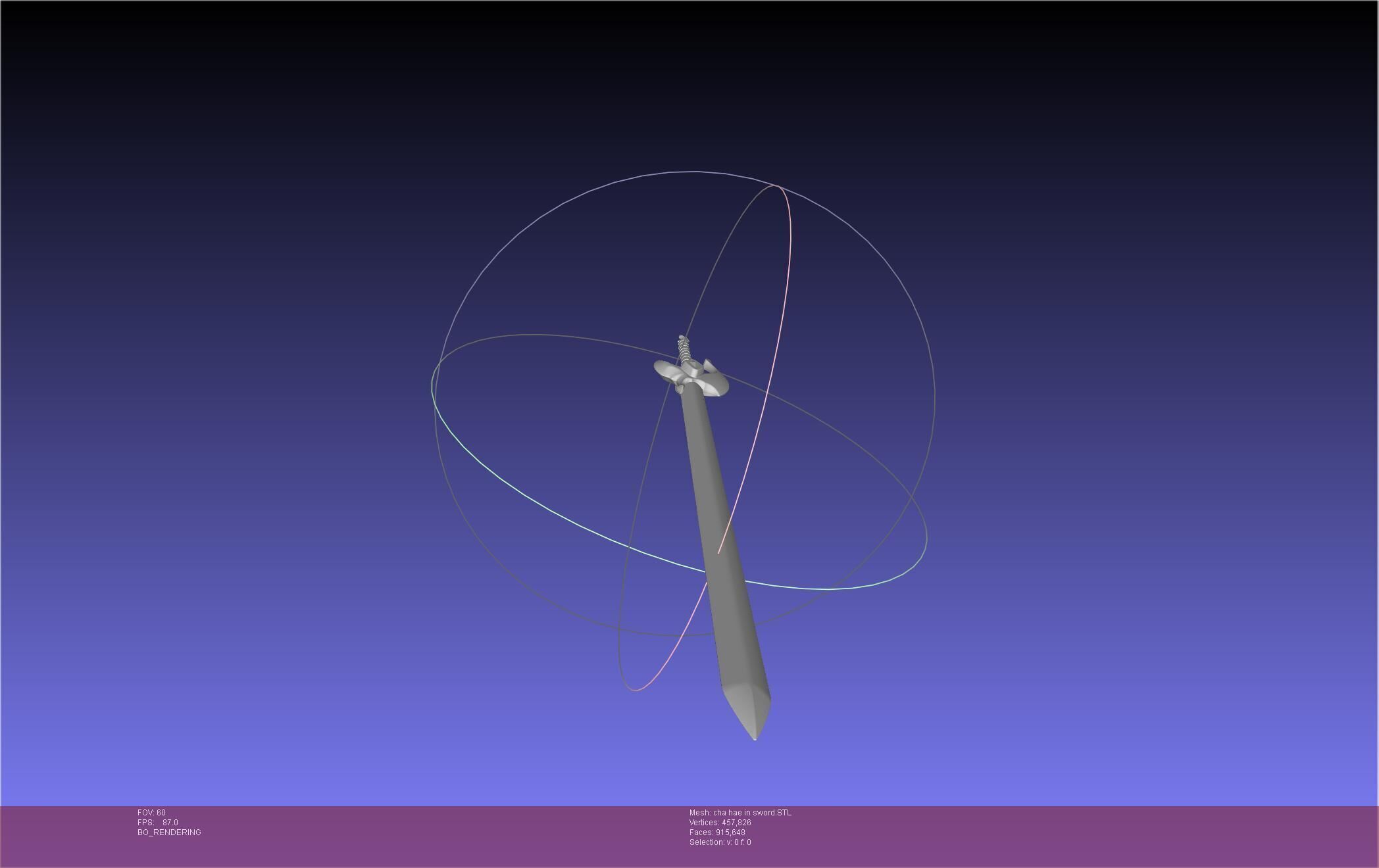 Solo Leveling Cha Hae-In Sword Anime Version 3D print model_15