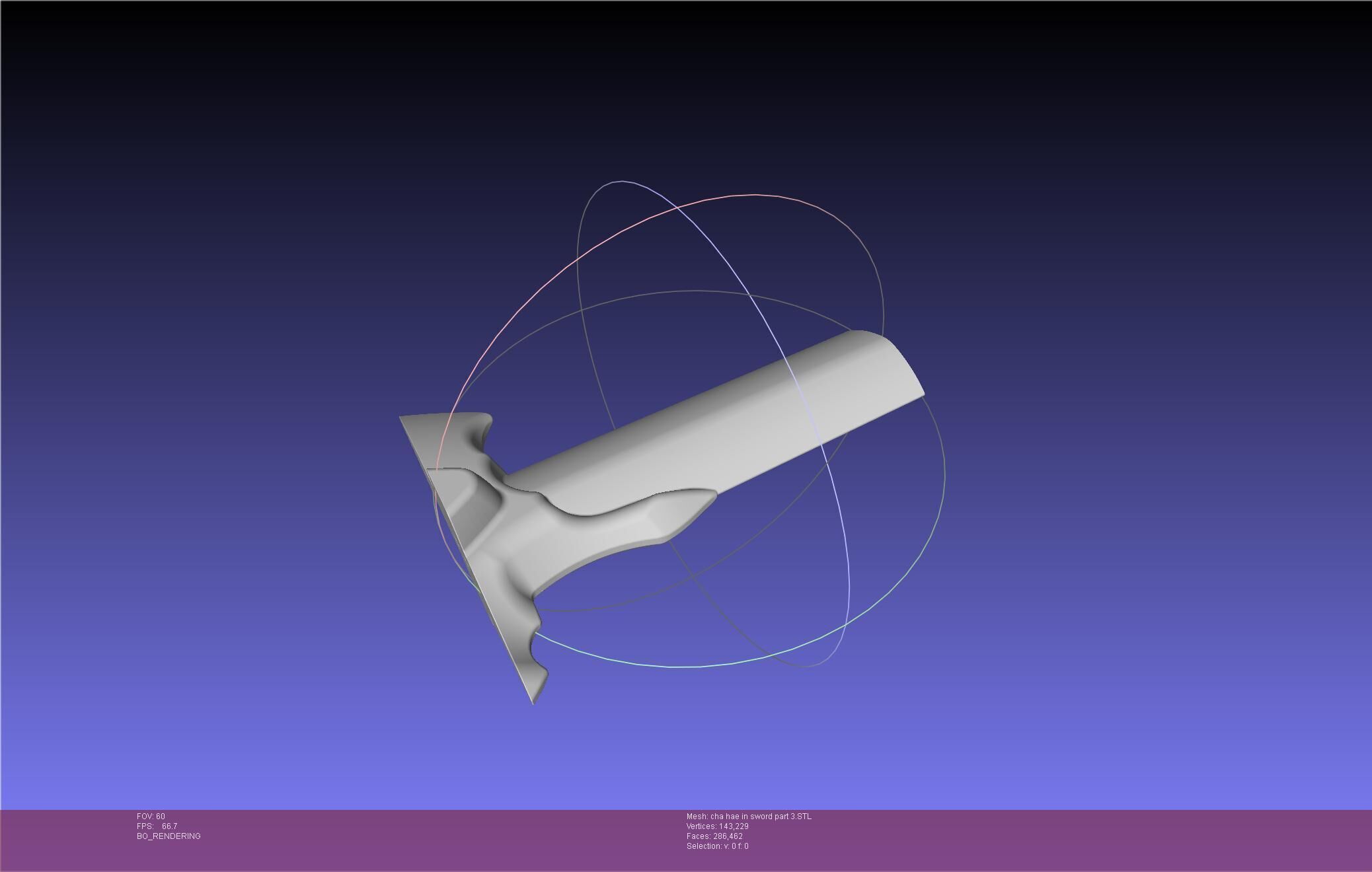 Solo Leveling Cha Hae-In Sword Anime Version 3D print model_68