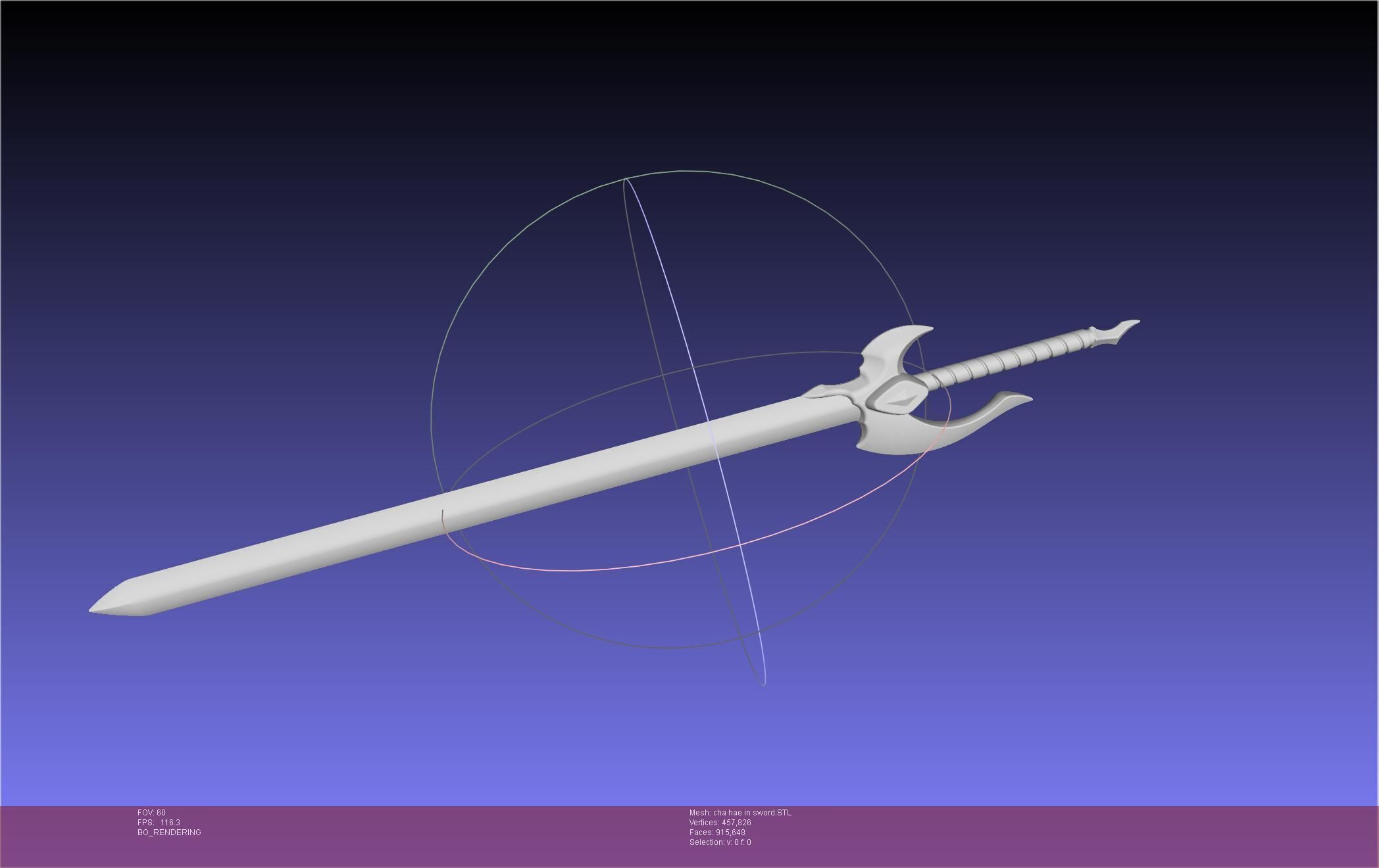 Solo Leveling Cha Hae-In Sword Anime Version 3D print model_24