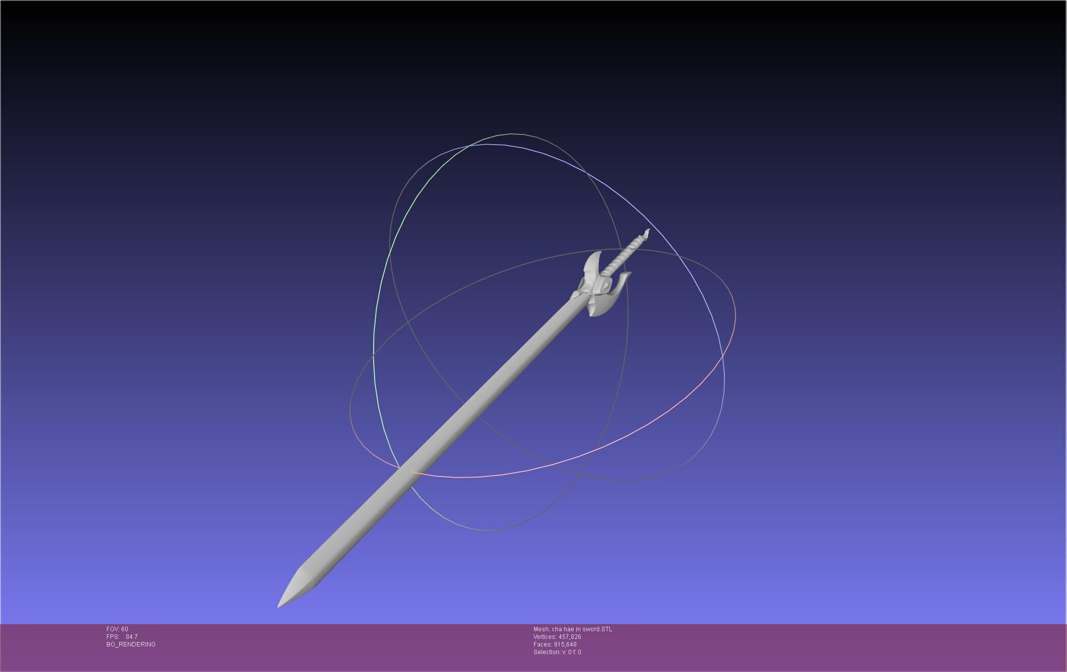 Solo Leveling Cha Hae-In Sword Anime Version 3D print model_23