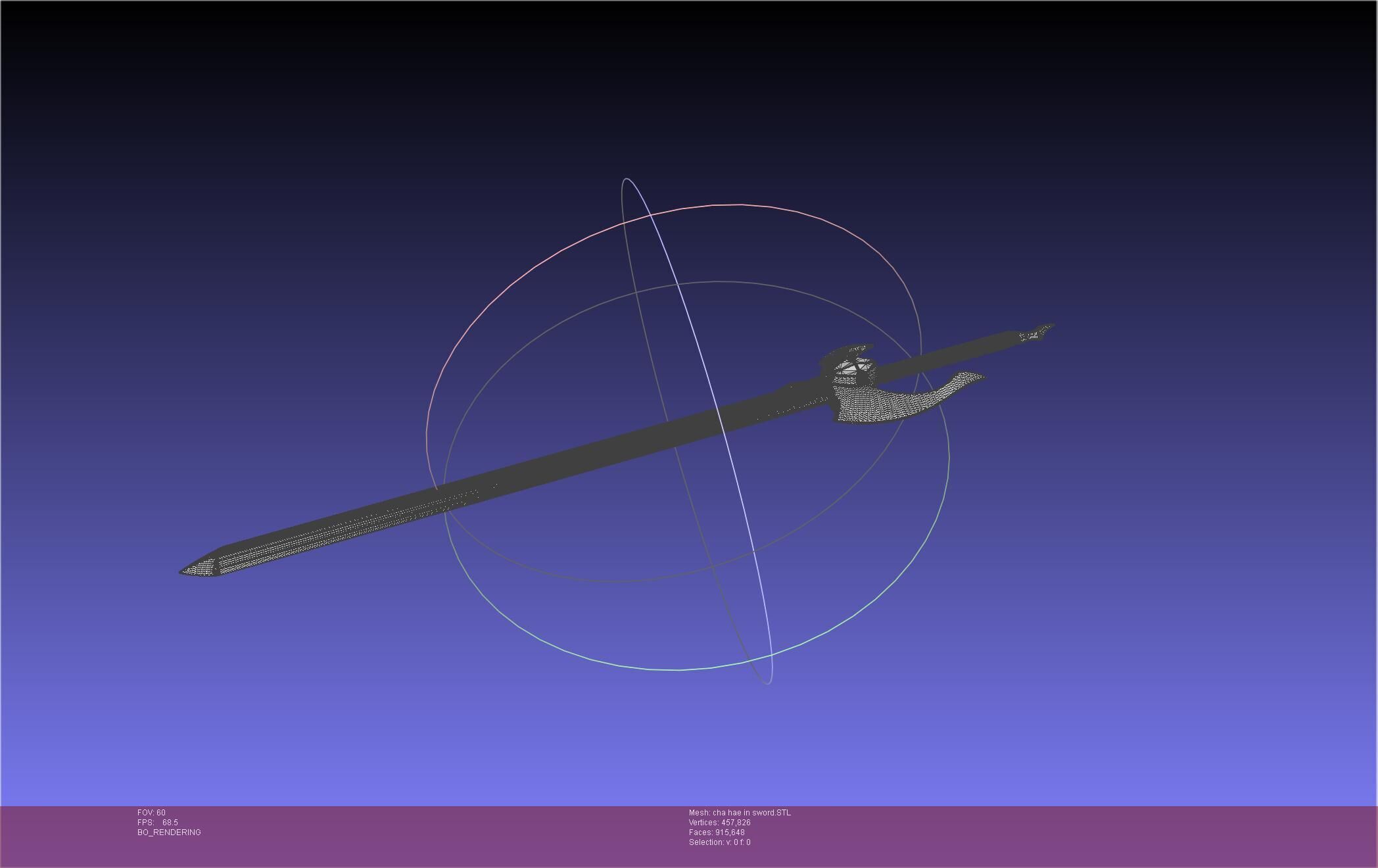 Solo Leveling Cha Hae-In Sword Anime Version 3D print model_32