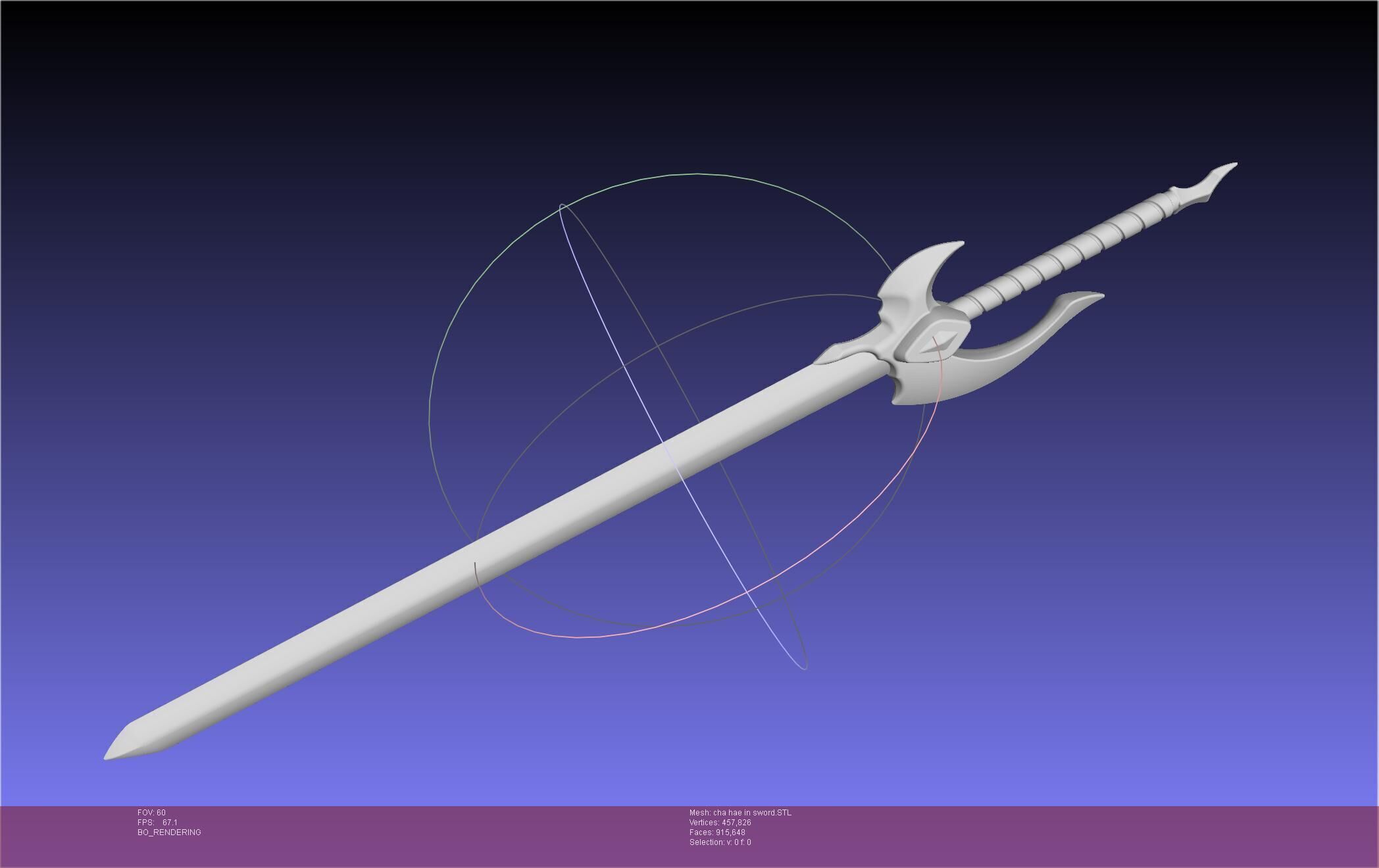 Solo Leveling Cha Hae-In Sword Anime Version 3D print model_26