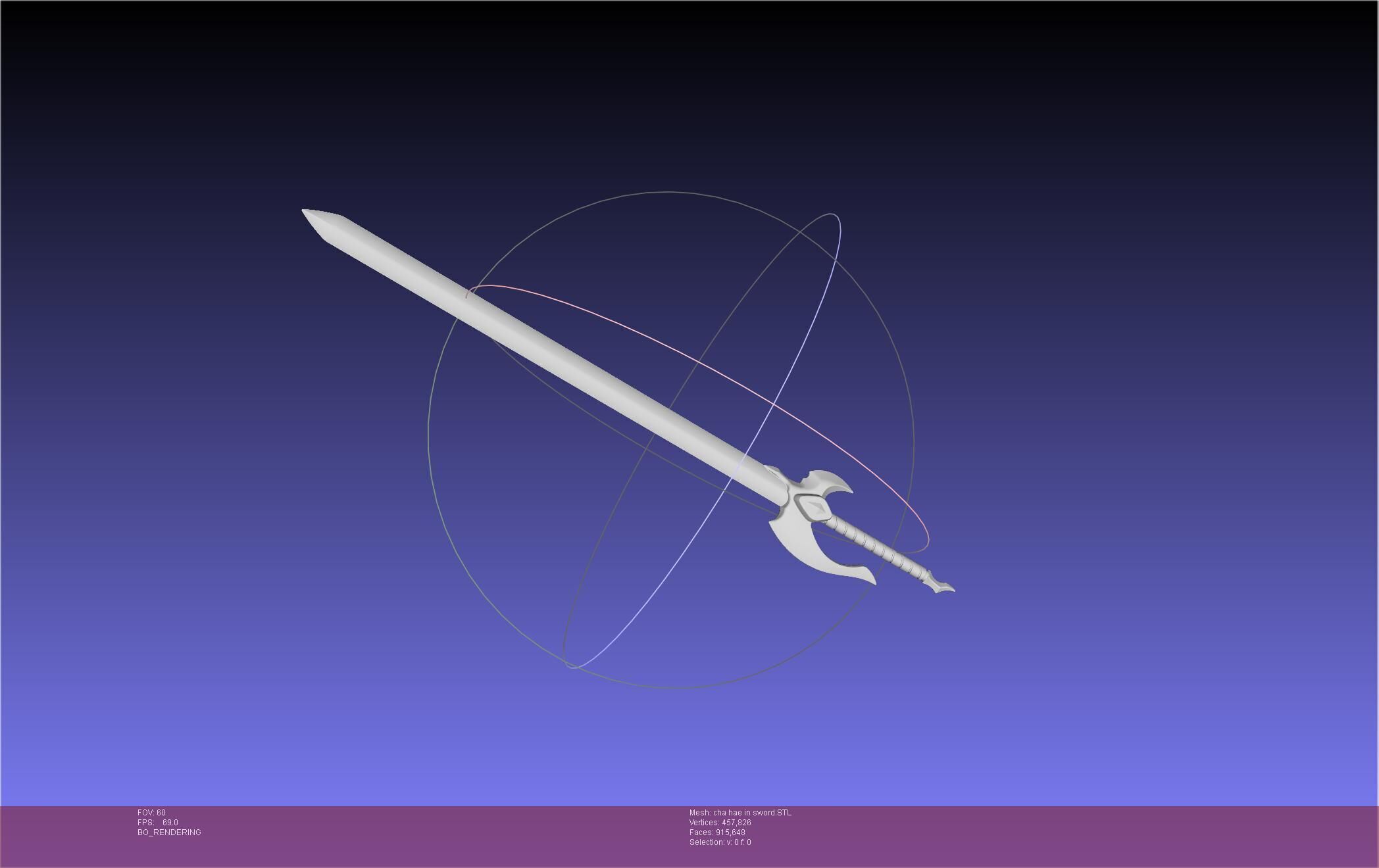 Solo Leveling Cha Hae-In Sword Anime Version 3D print model_20