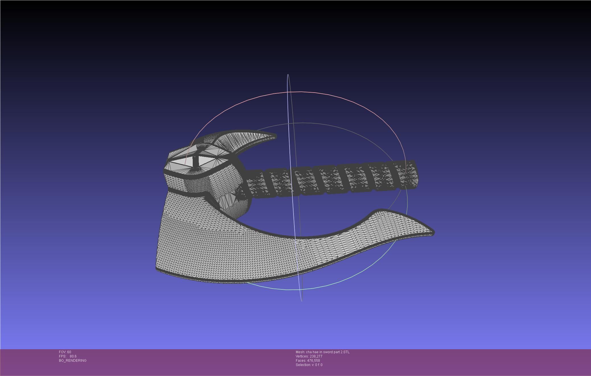 Solo Leveling Cha Hae-In Sword Anime Version 3D print model_65