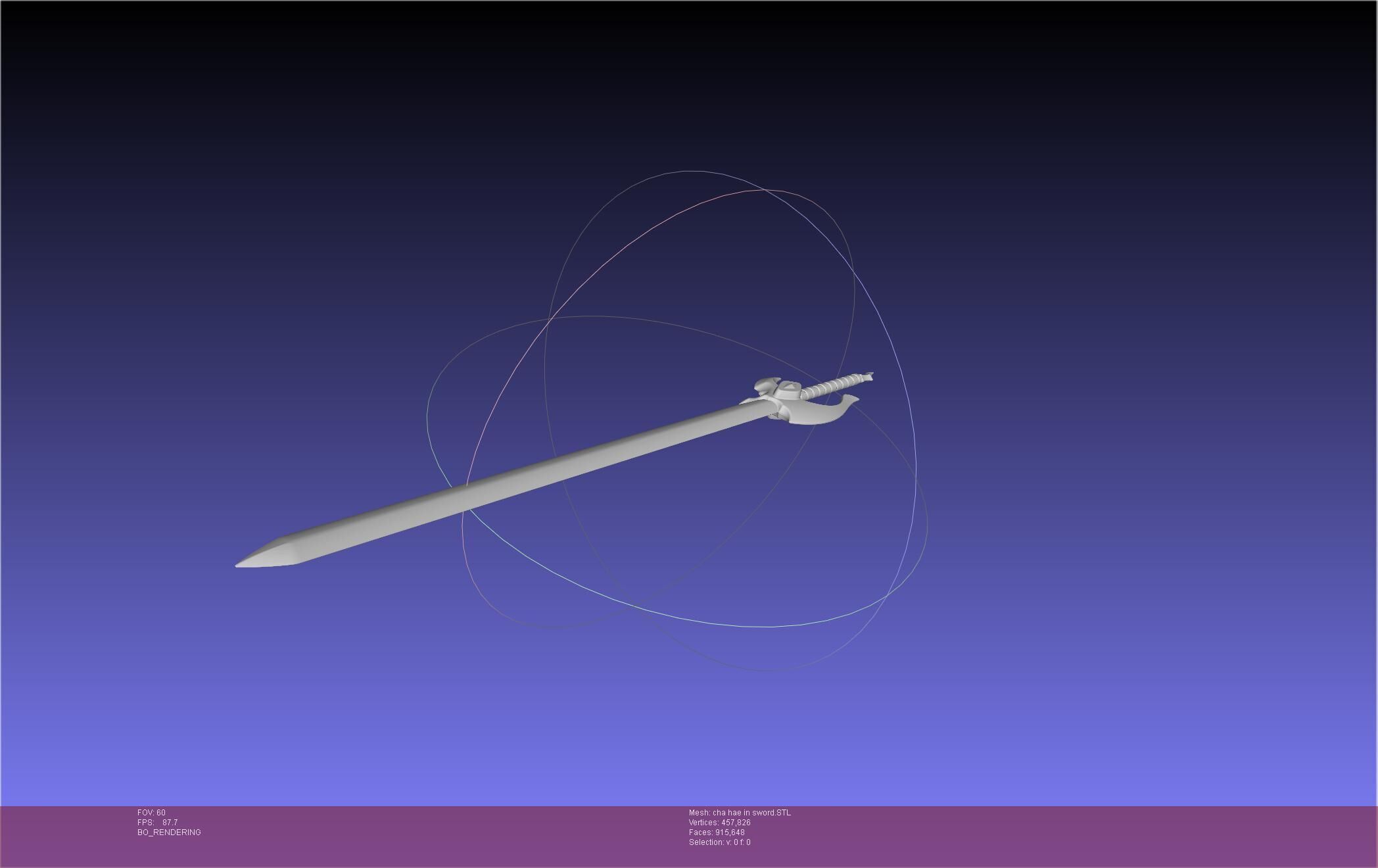 Solo Leveling Cha Hae-In Sword Anime Version 3D print model_14