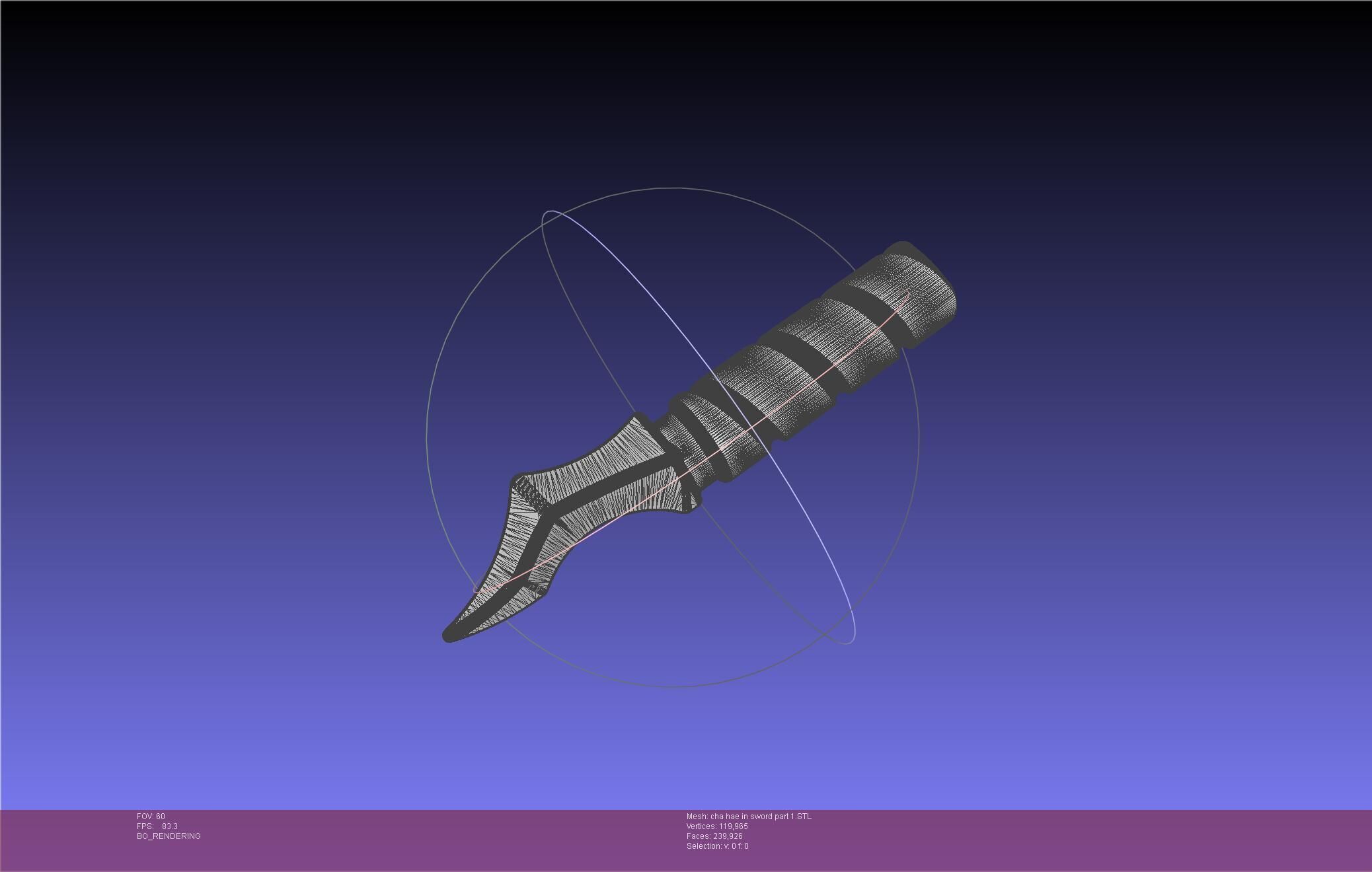 Solo Leveling Cha Hae-In Sword Anime Version 3D print model_53