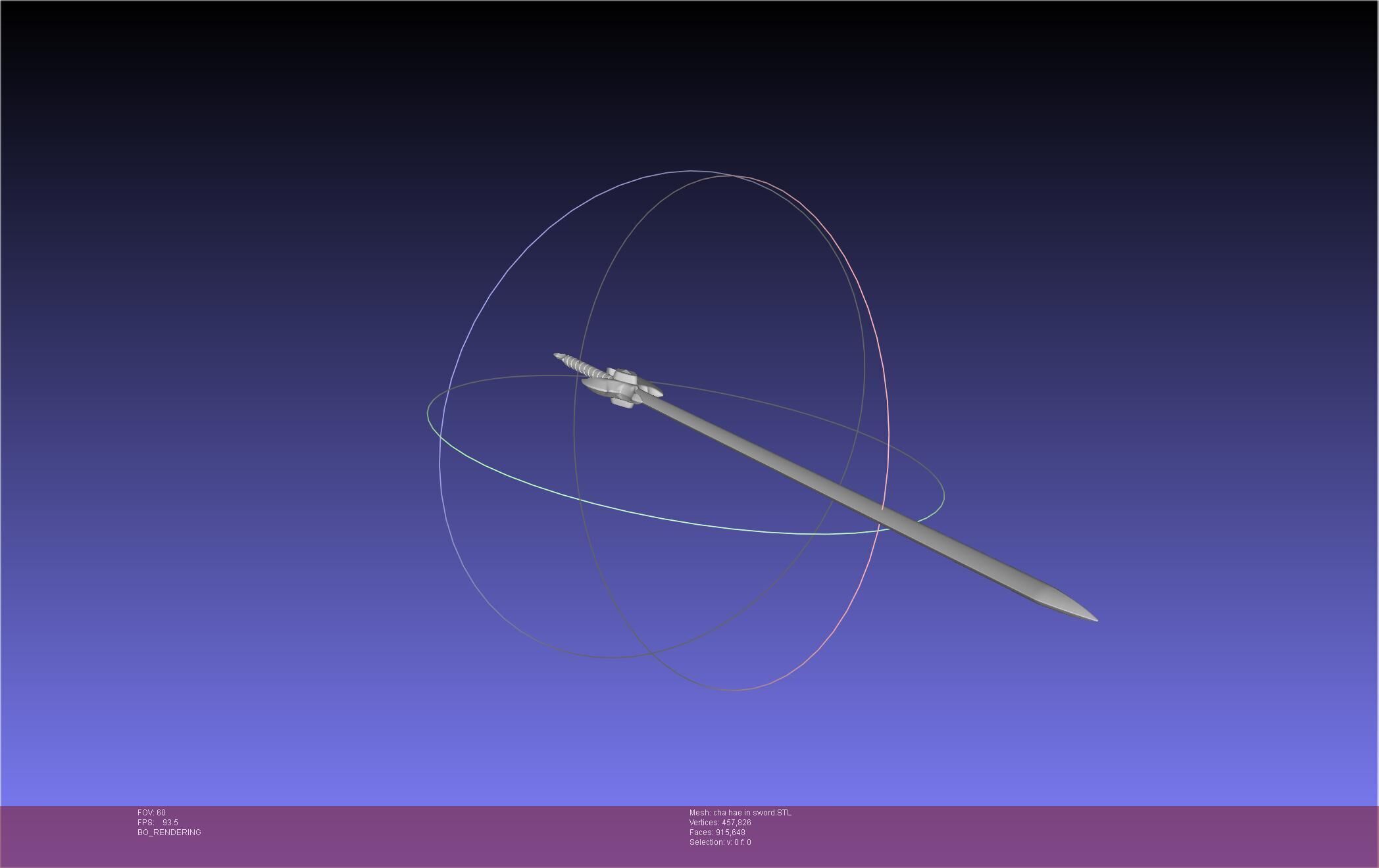 Solo Leveling Cha Hae-In Sword Anime Version 3D print model_16