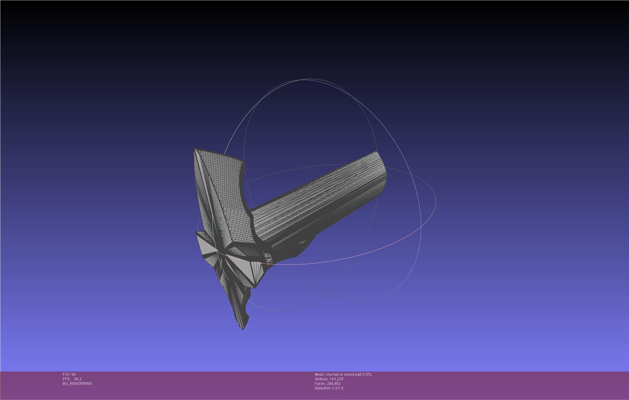 Solo Leveling Cha Hae-In Sword Anime Version 3D print model_71