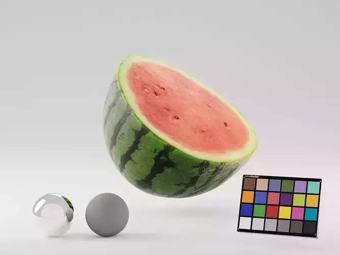 Half Cut Watermelon 3D model