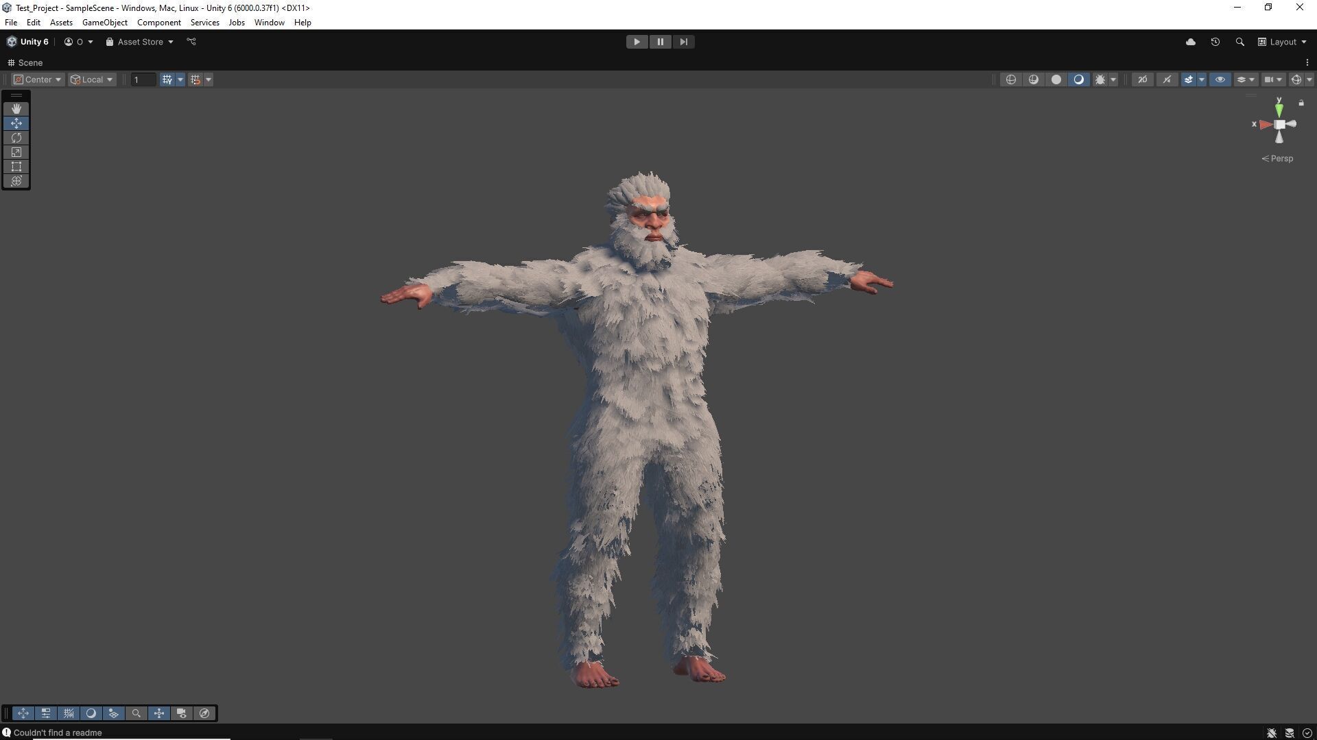 Yeti game charfacter Low-poly 3D model_16