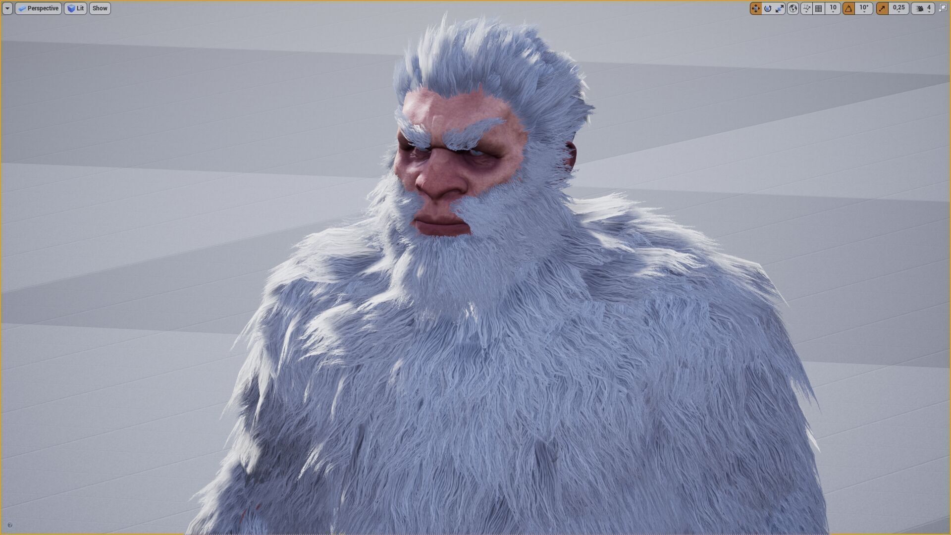 Yeti game charfacter Low-poly 3D model_12