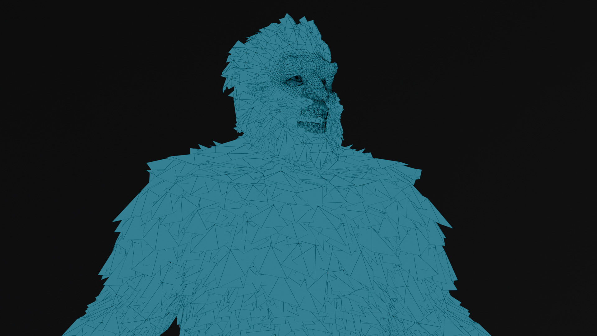 Yeti game charfacter Low-poly 3D model_18