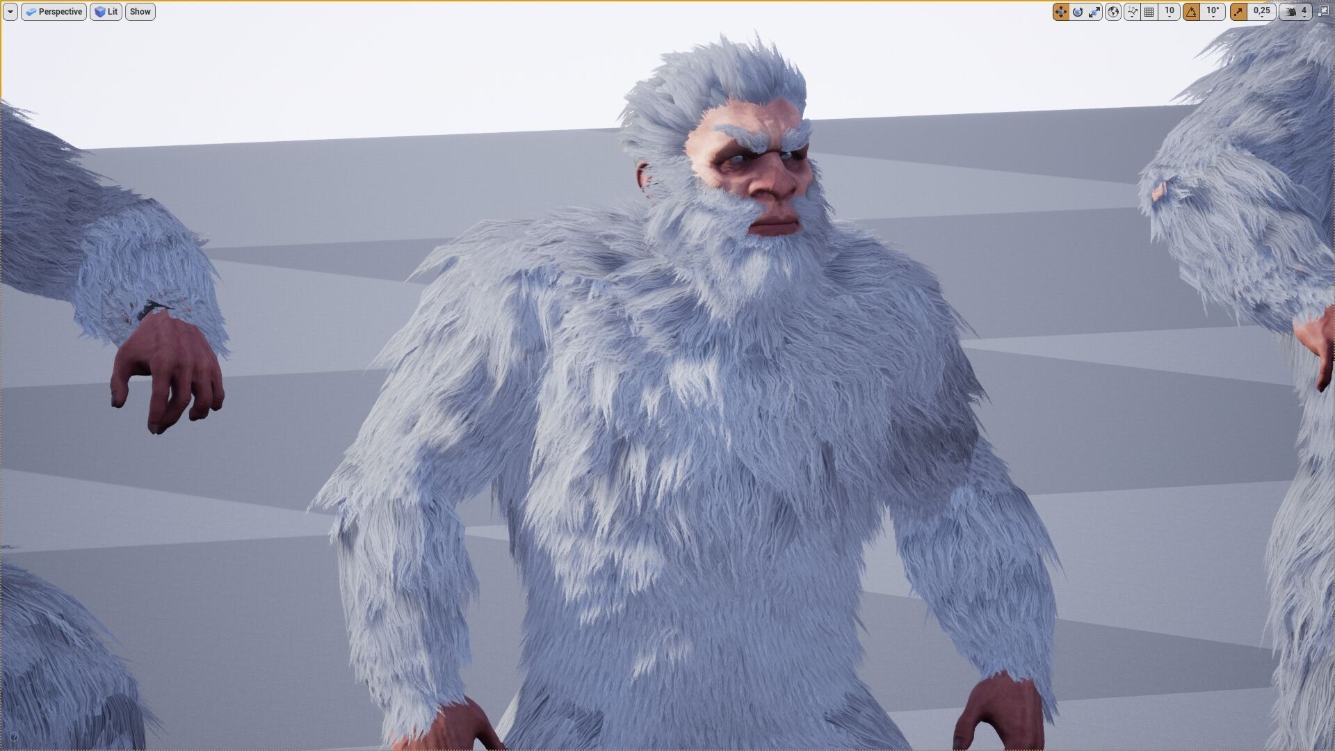 Yeti game charfacter Low-poly 3D model_14