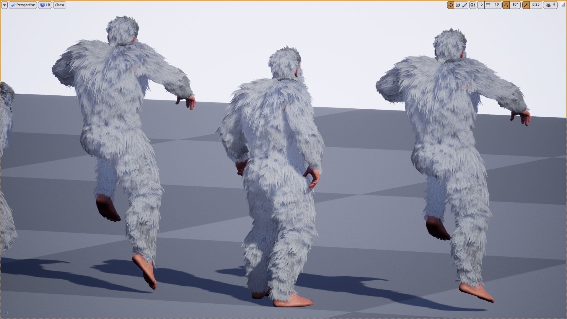 Yeti game charfacter Low-poly 3D model_15