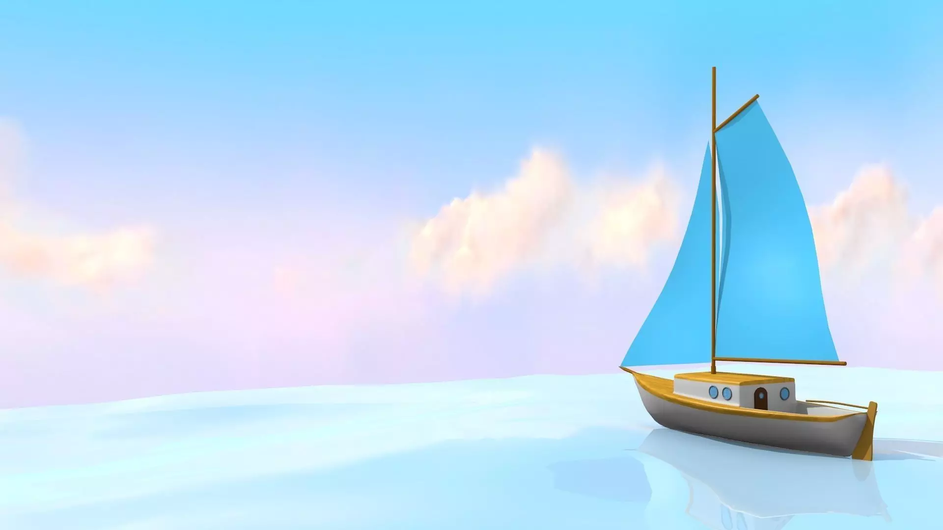 Wooden Boat Free 3D model
