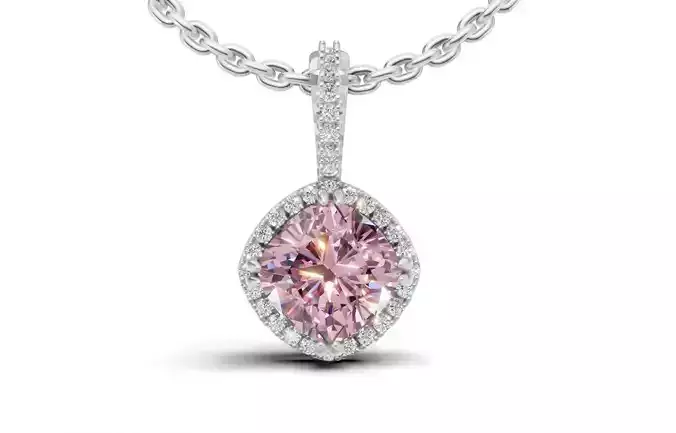 Elegant Pink Diamond Pendant 