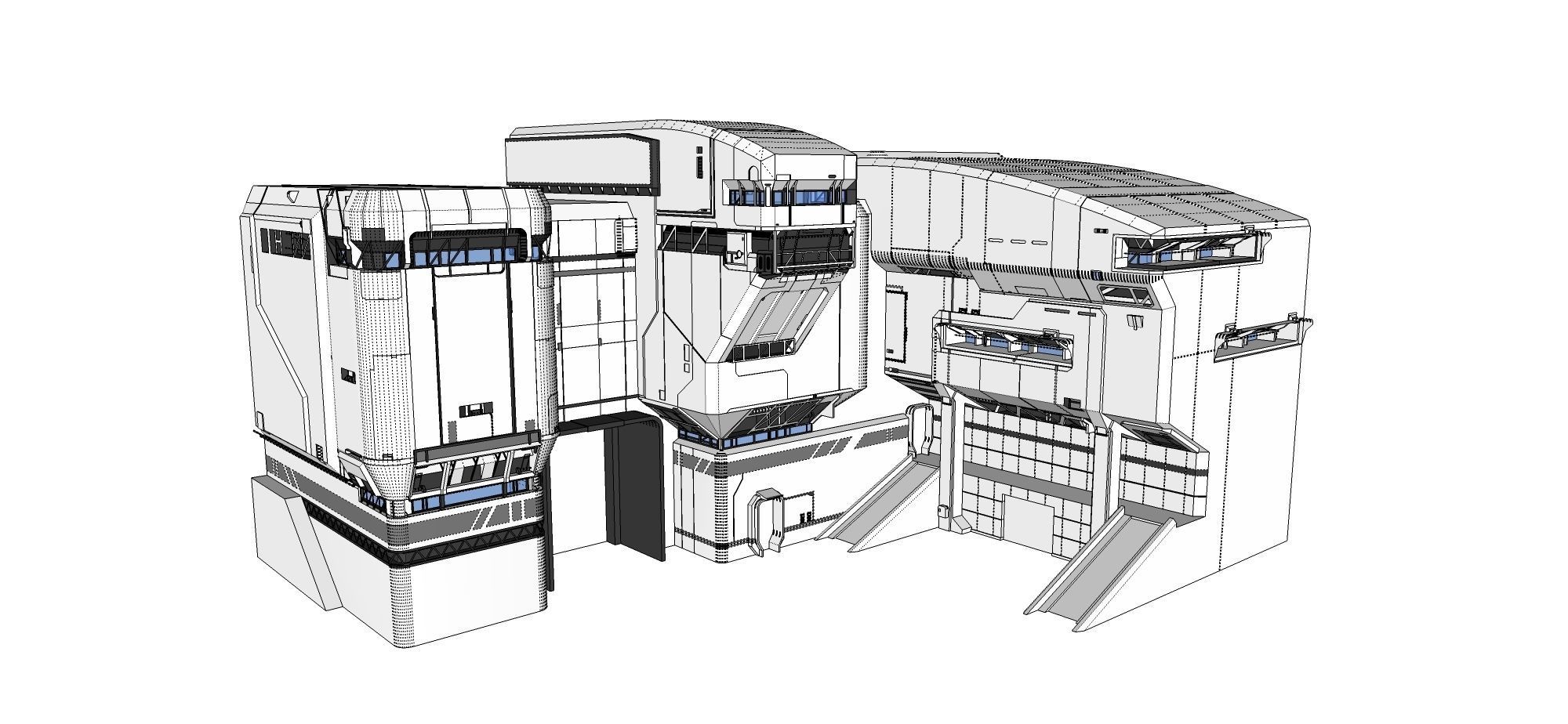 halo sci-fi architecture 3D model_17