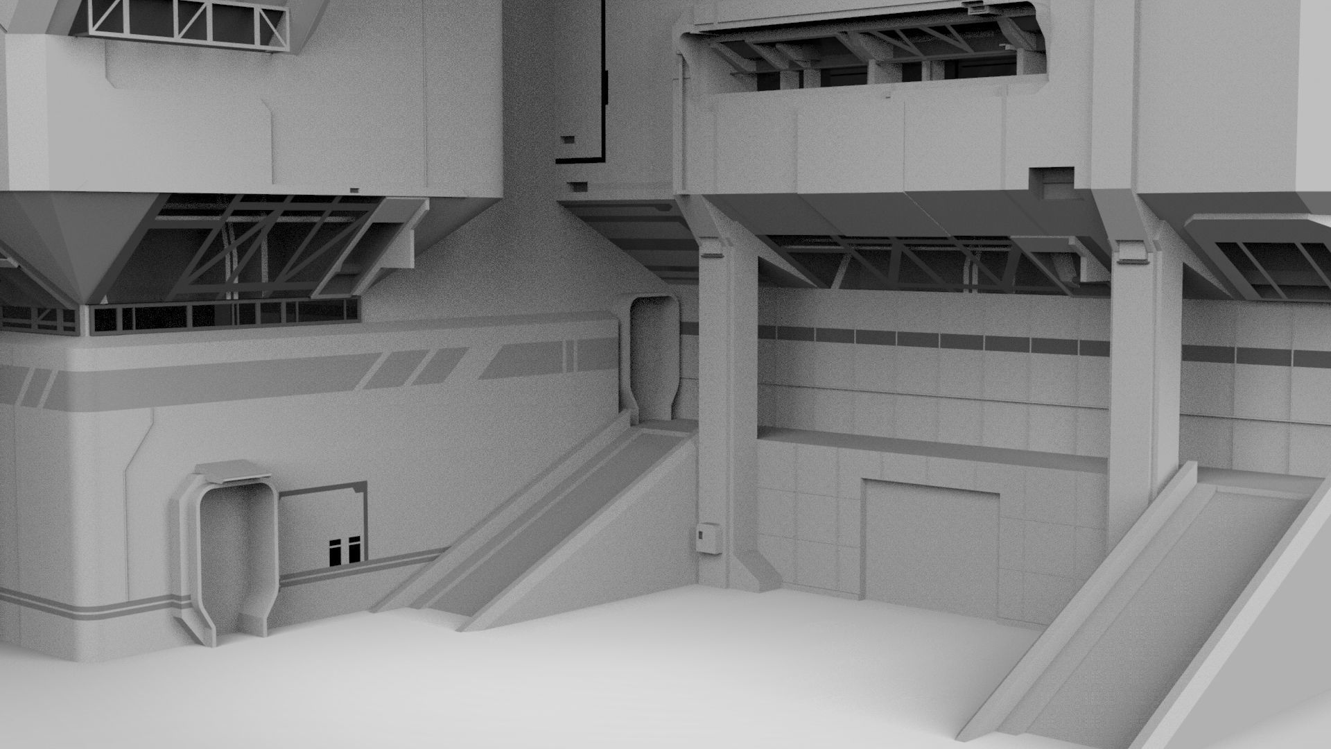 halo sci-fi architecture 3D model_16