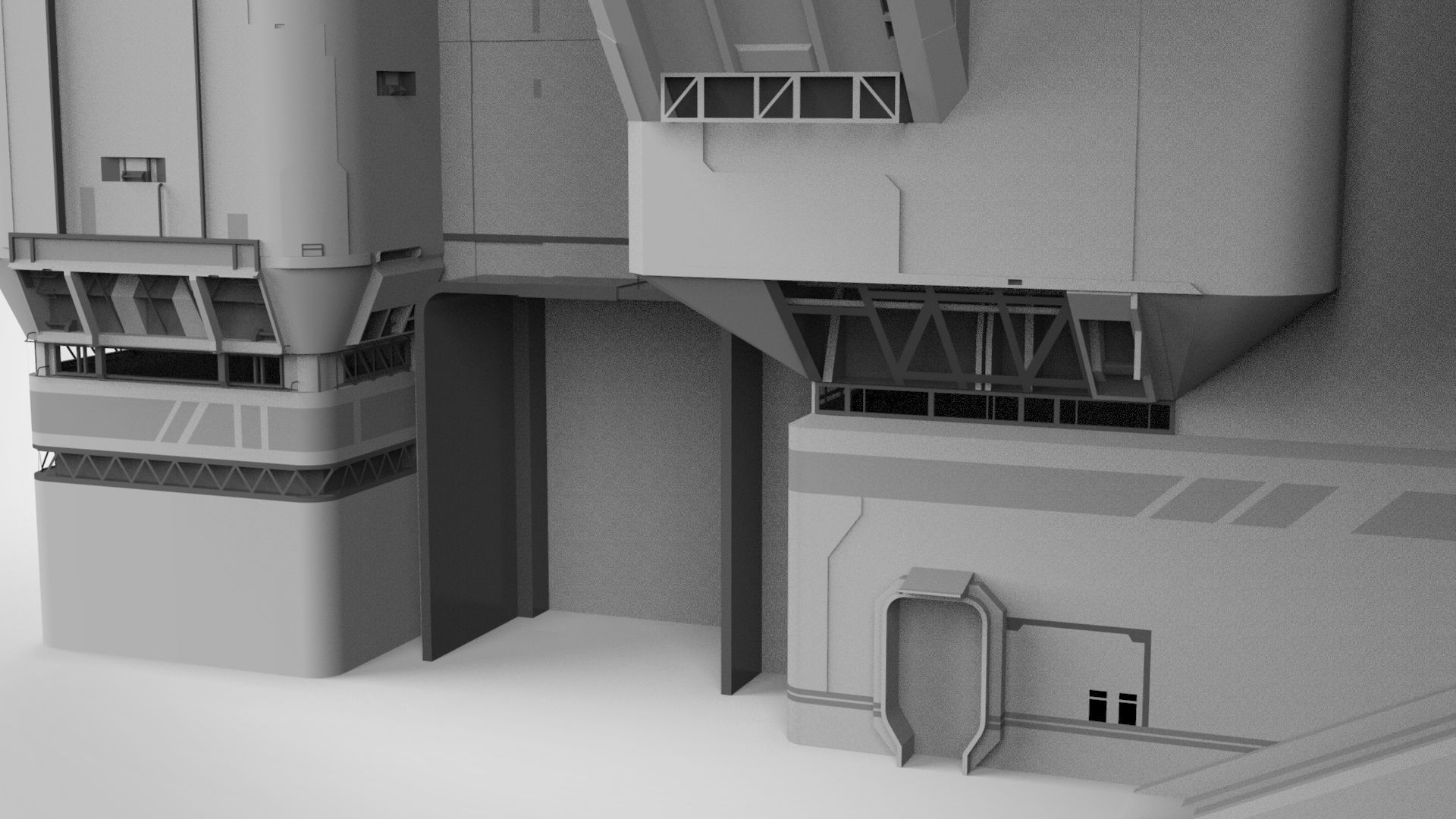 halo sci-fi architecture 3D model_15