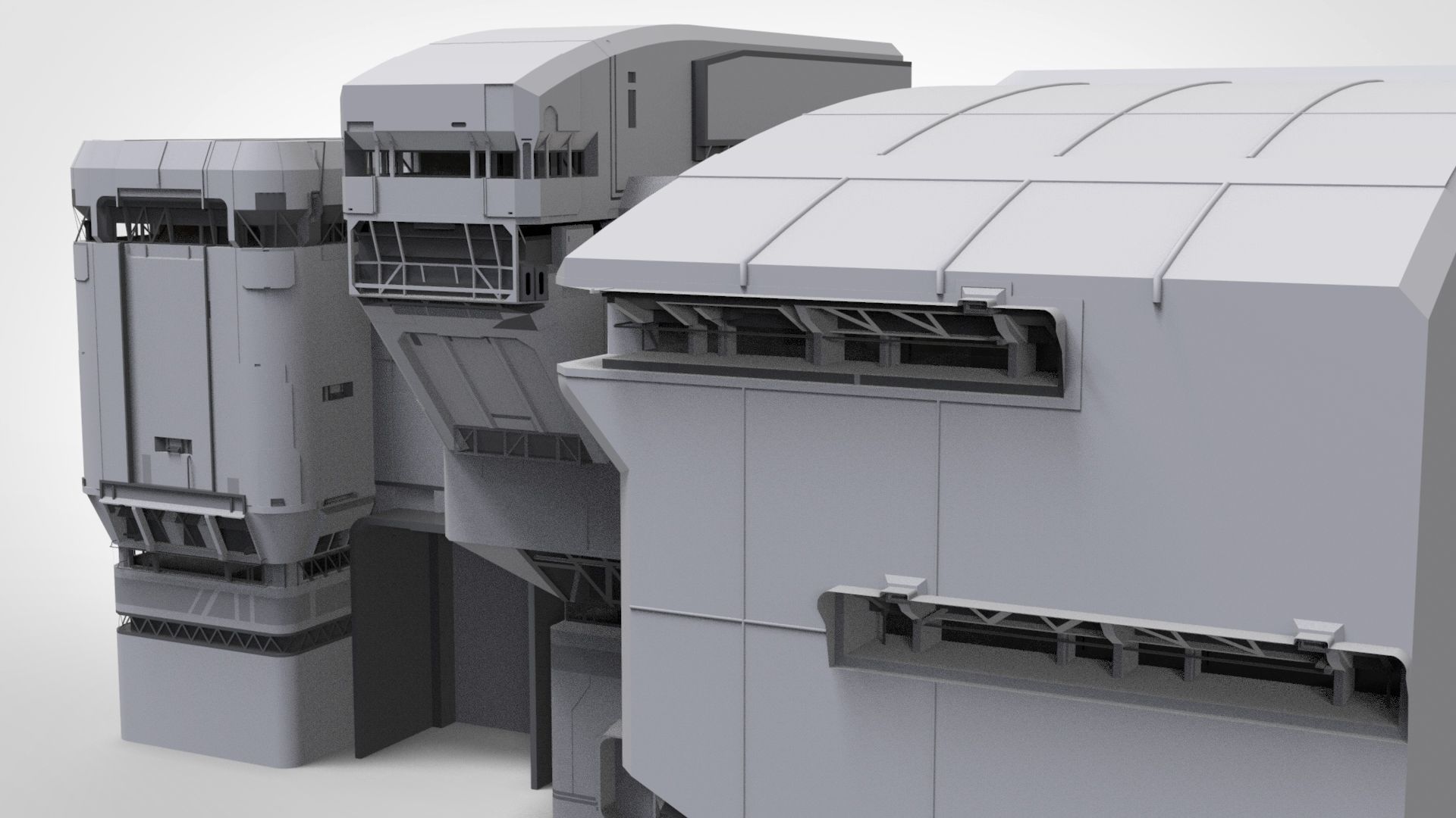 halo sci-fi architecture 3D model_13