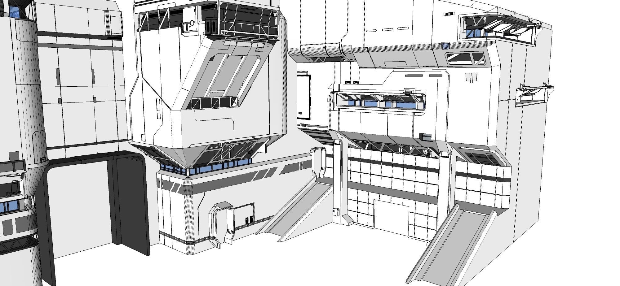 halo sci-fi architecture 3D model_24