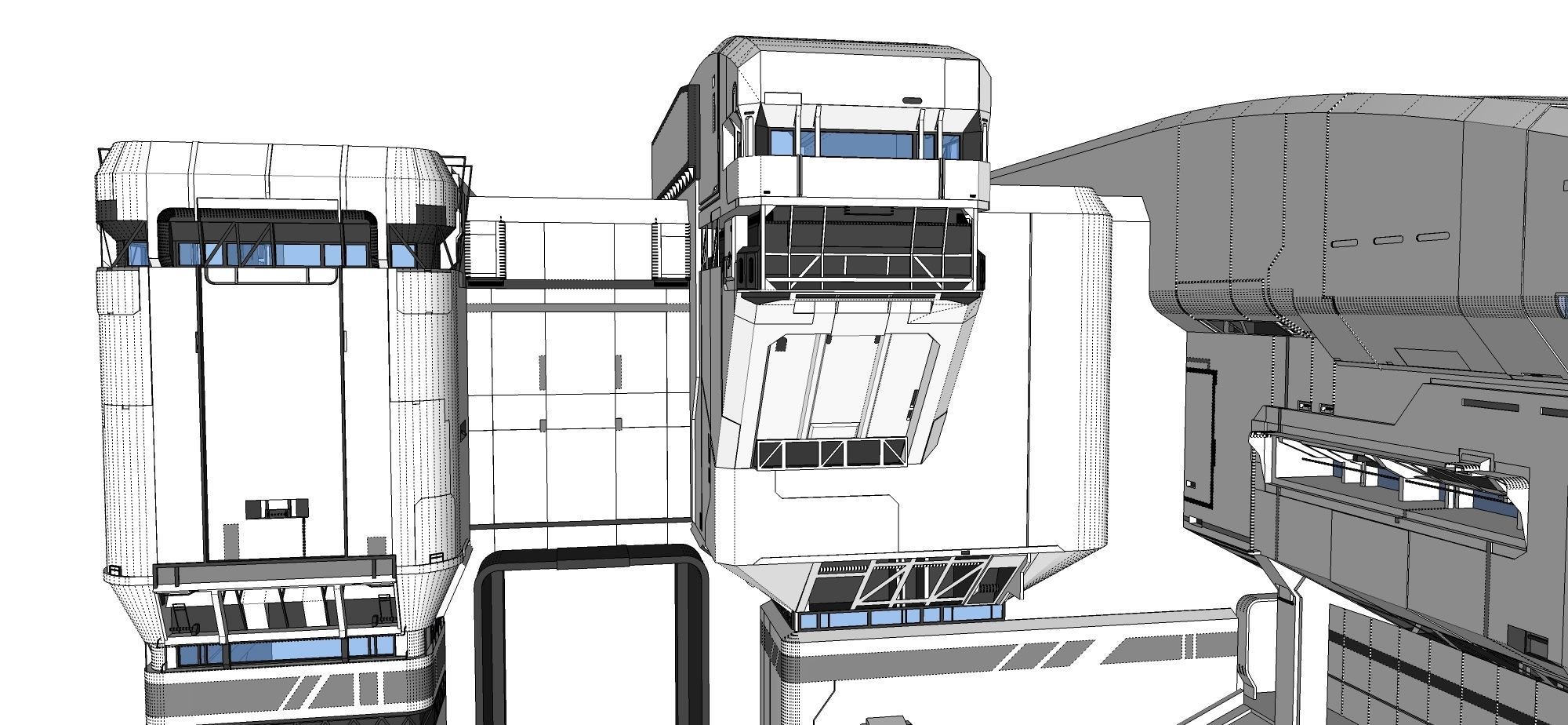 halo sci-fi architecture 3D model_23