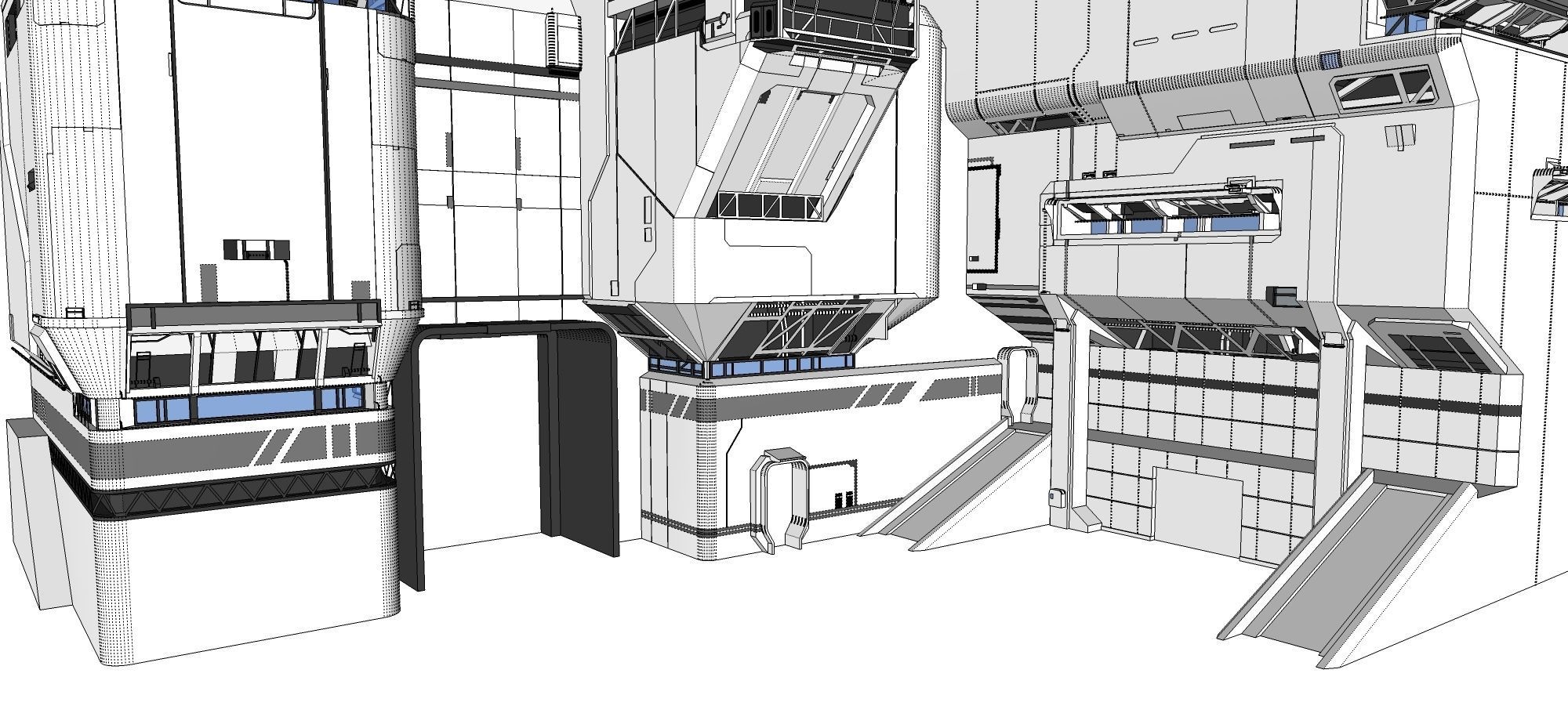 halo sci-fi architecture 3D model_25