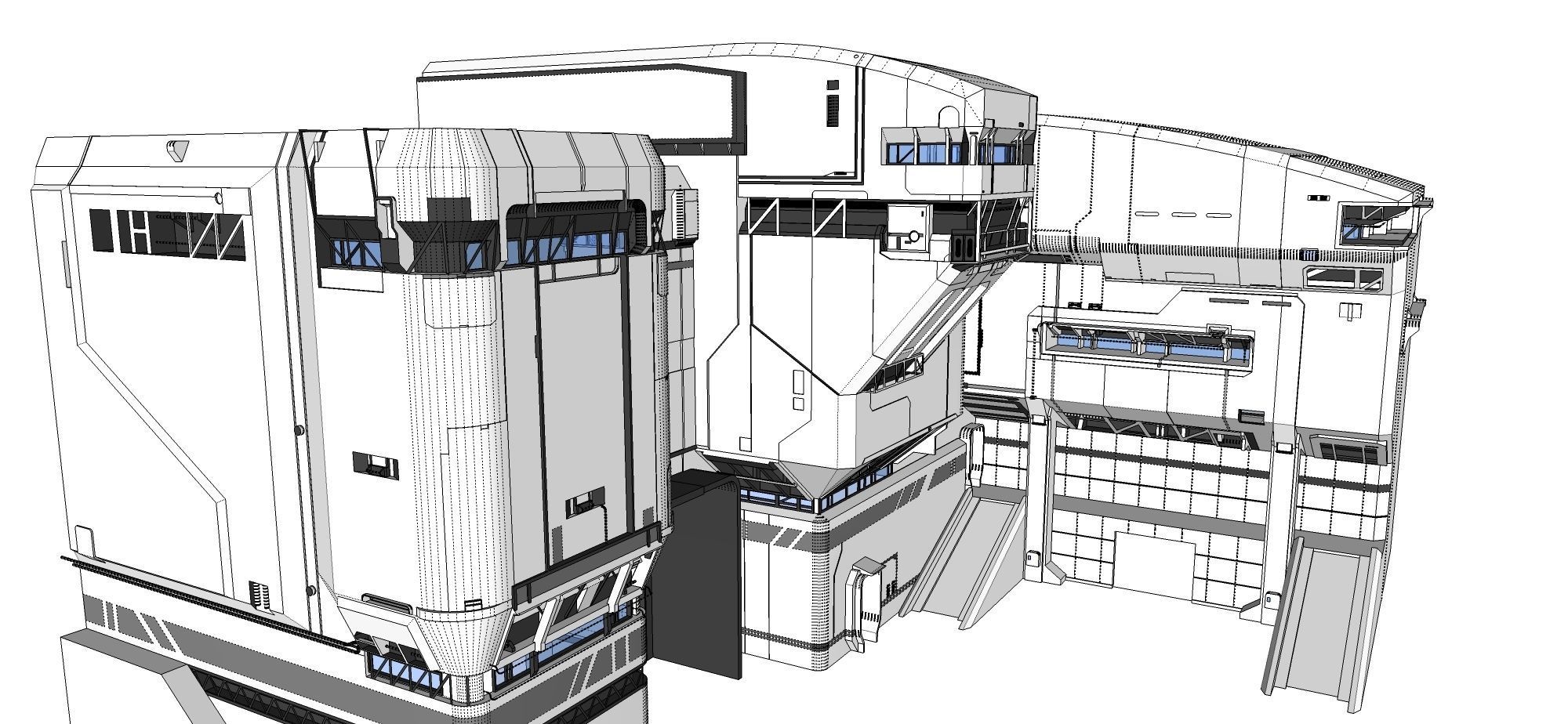 halo sci-fi architecture 3D model_22