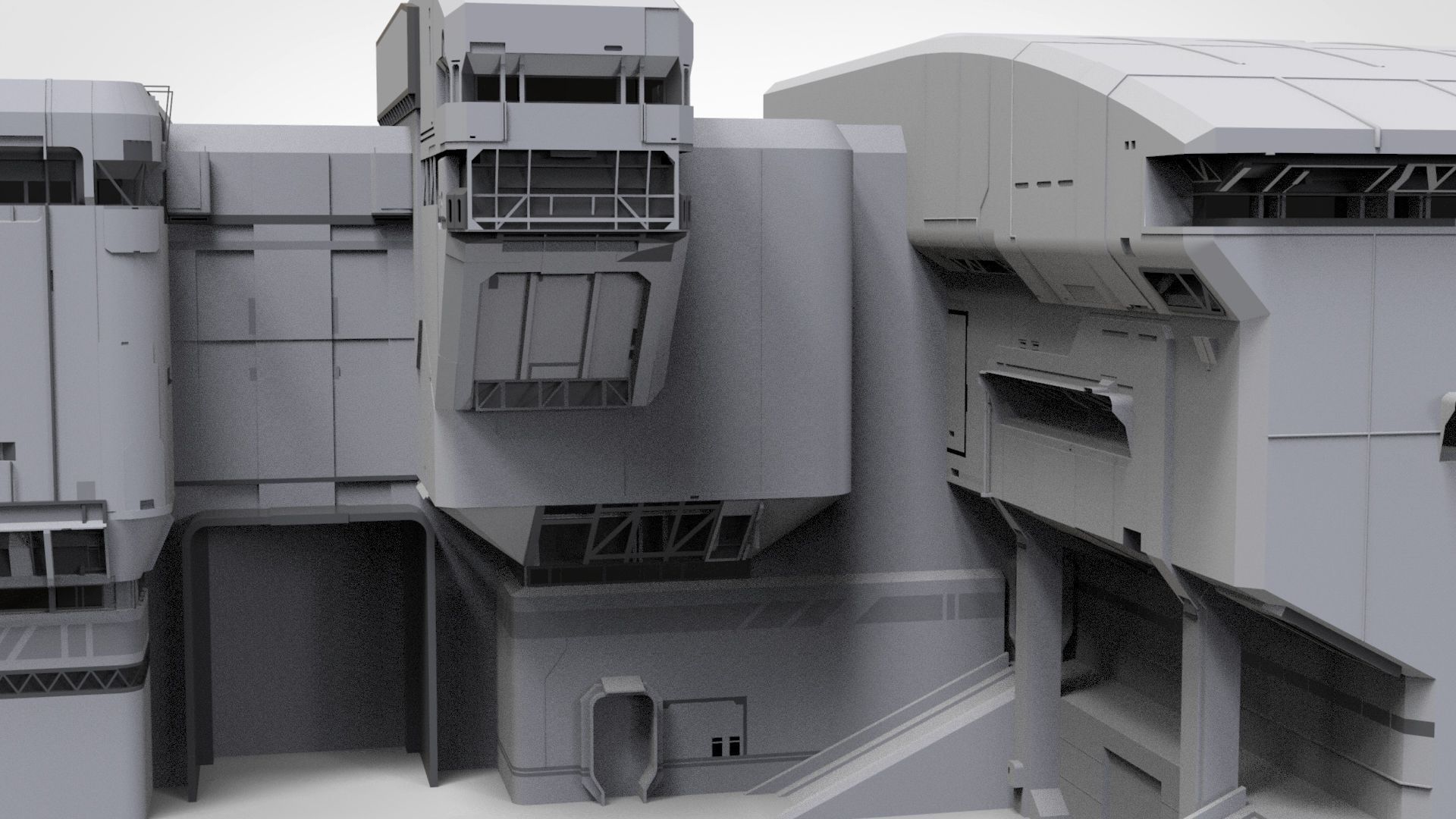 halo sci-fi architecture 3D model_10