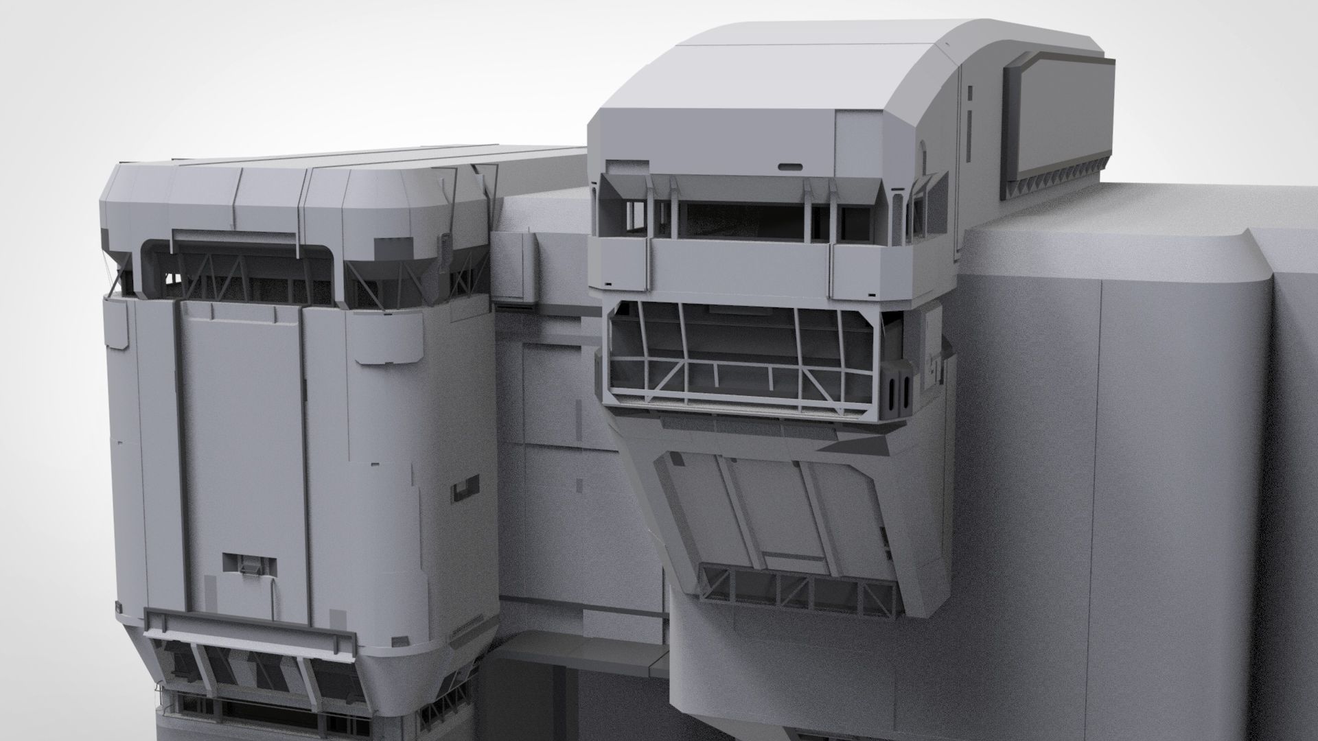 halo sci-fi architecture 3D model_14