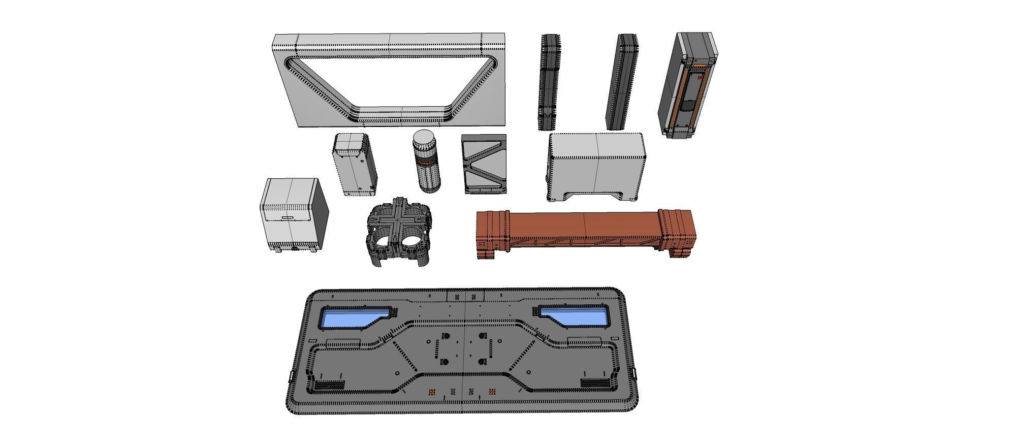 Sci-Fi architecture Elements collection 24 3D model_29