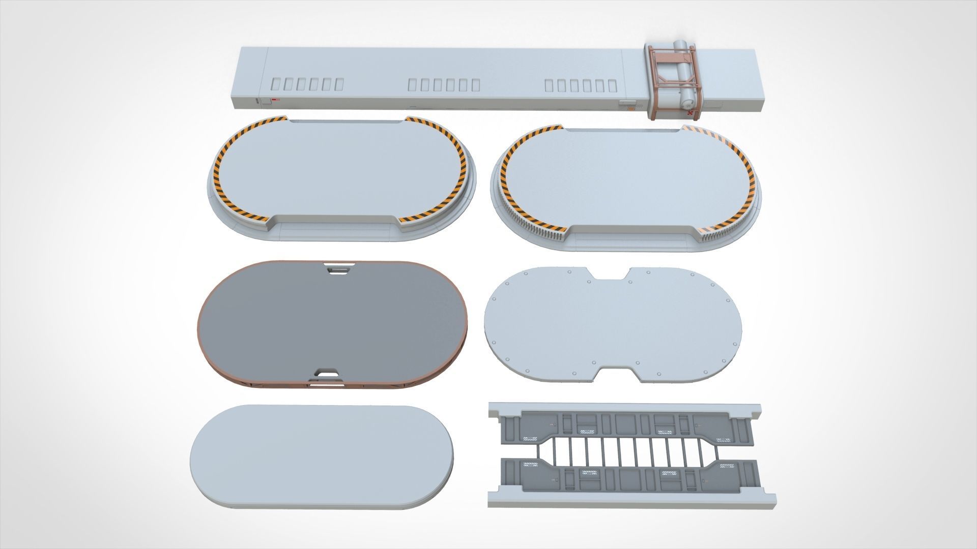 Sci-Fi architecture Elements collection 24 3D model_9