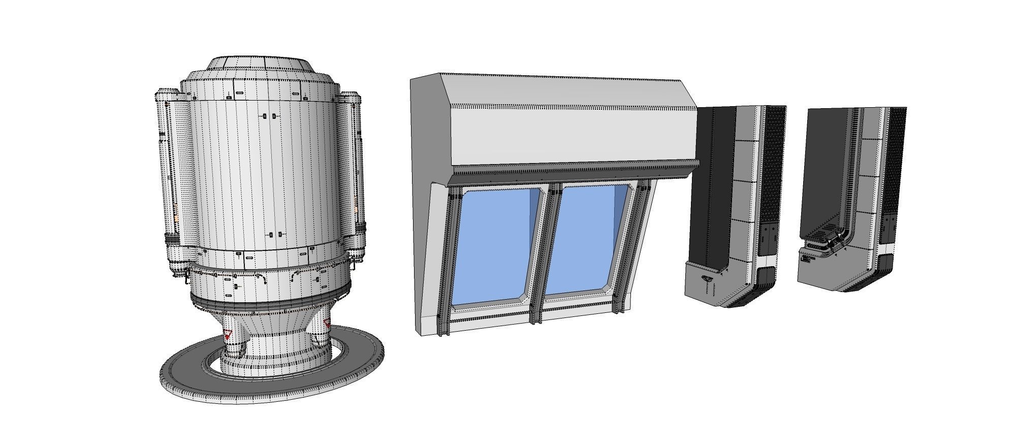 Sci-Fi architecture Elements collection 24 3D model_18