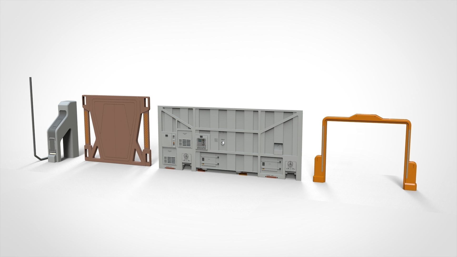 Sci-Fi architecture Elements collection 24 3D model_5