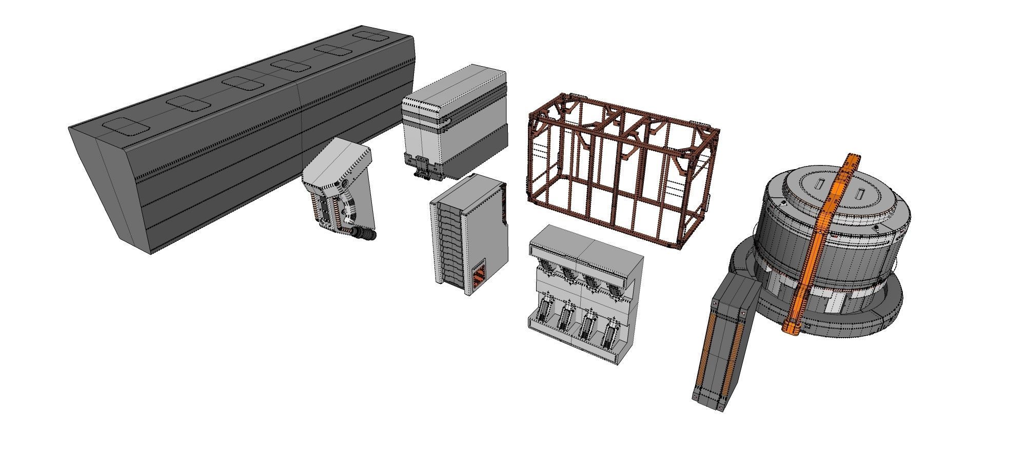 Sci-Fi architecture Elements collection 24 3D model_24