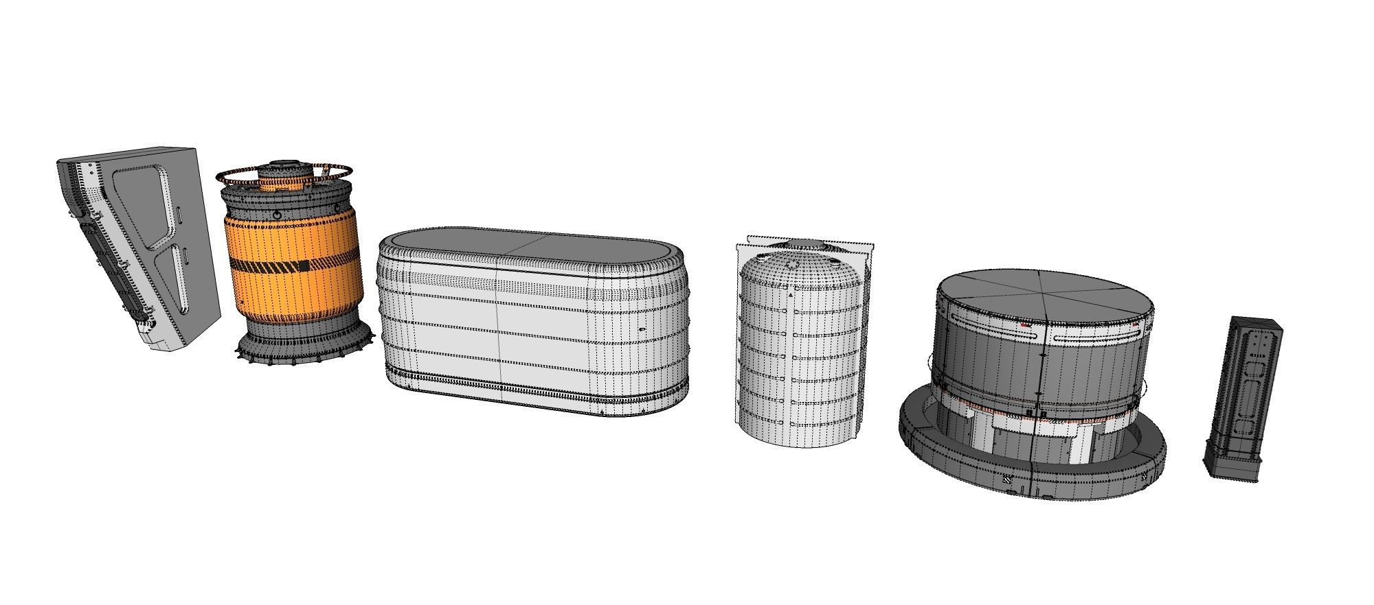 Sci-Fi architecture Elements collection 24 3D model_22