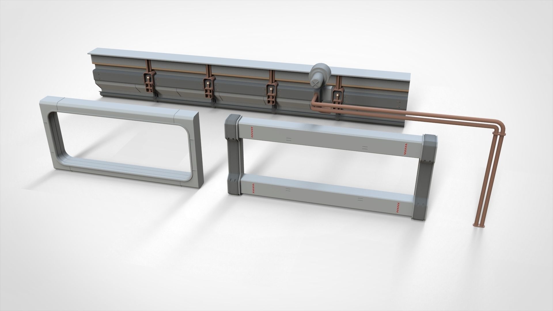 Sci-Fi architecture Elements collection 24 3D model_17