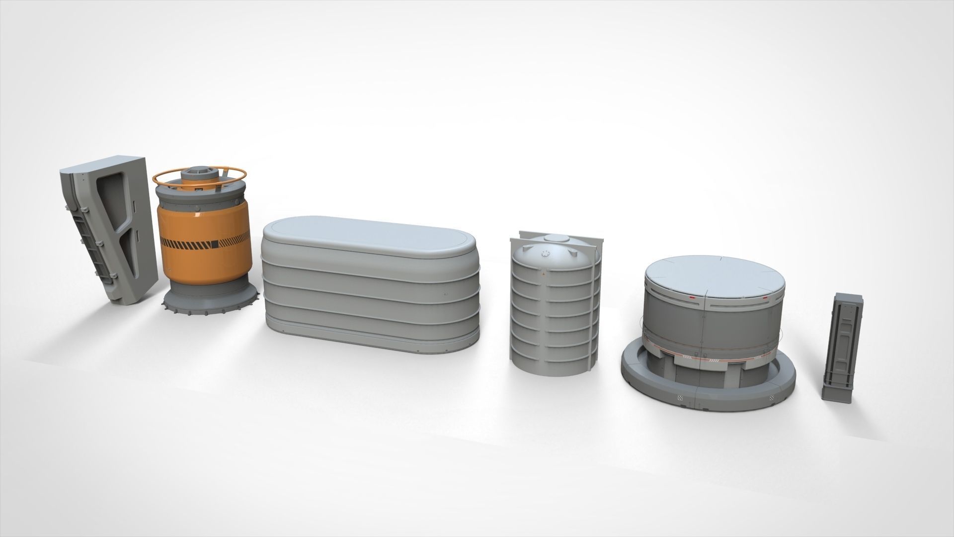 Sci-Fi architecture Elements collection 24 3D model_6