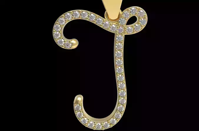 Pendant Initial letter J