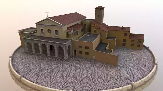 Basilica di Santa Maria in Domnica Low-poly 3D model