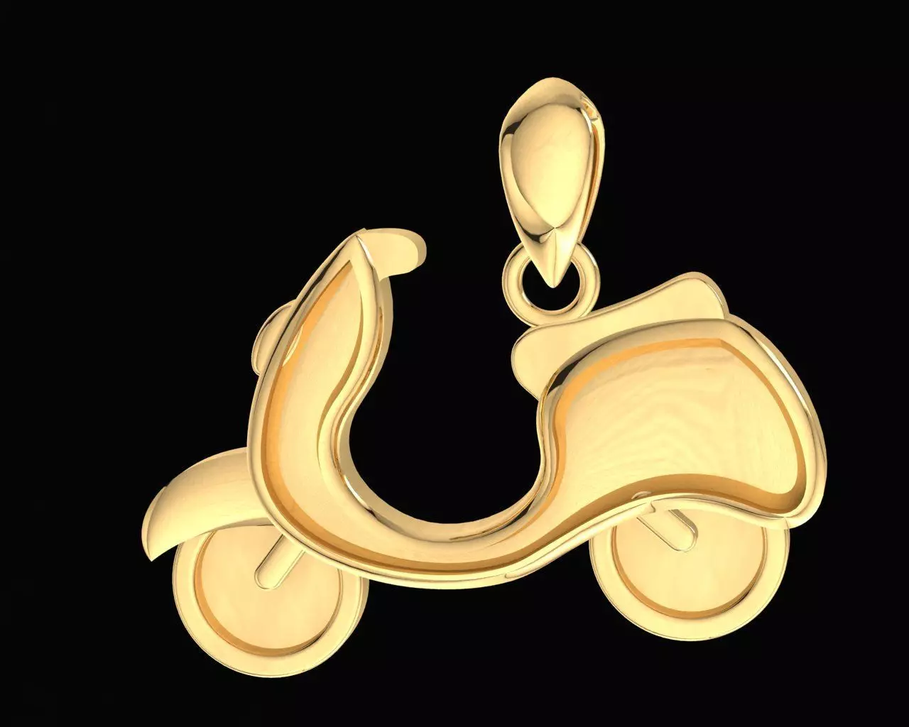 Cute Scooter Motorbike Pendant 57 3D print model