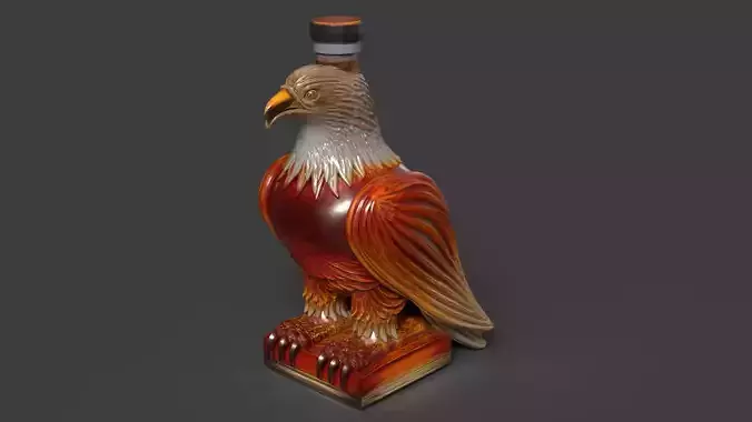Whiskey bottle Low-poly 3D model